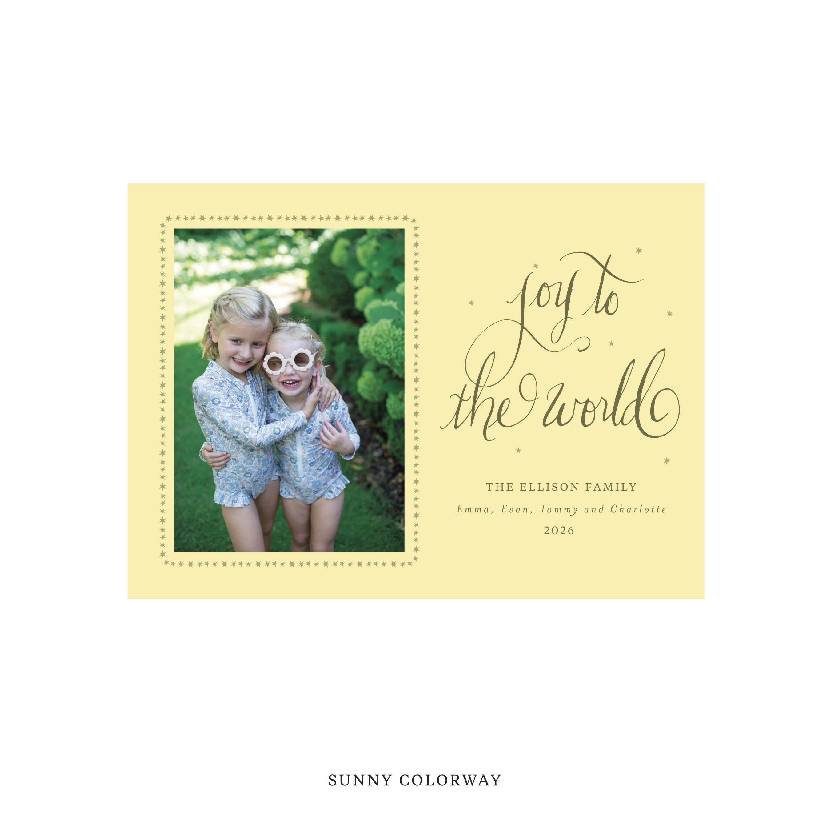 Ellison Classic Flat Print Holiday Card, Medium