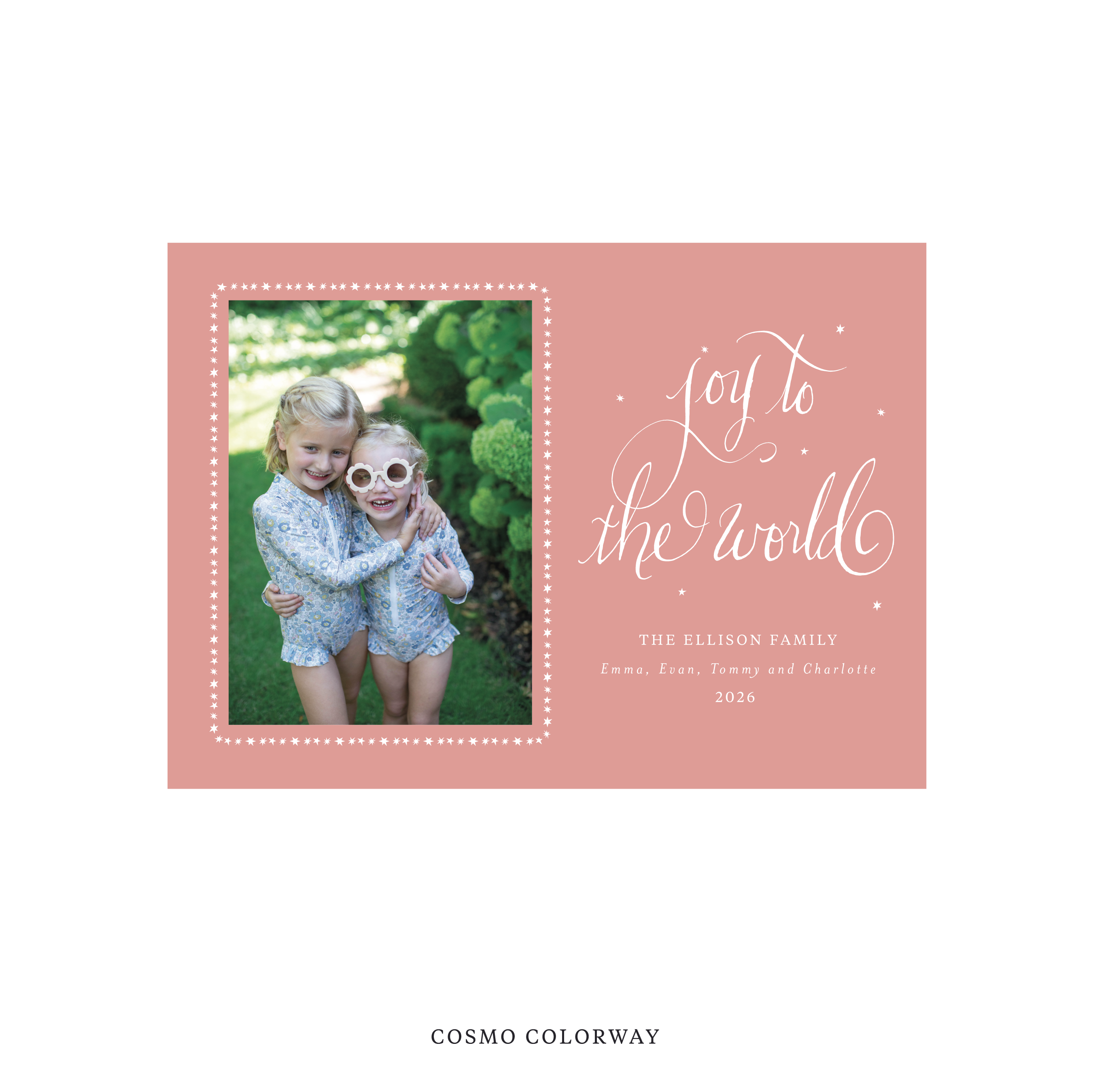 Ellison Classic Flat Print Holiday Card, Medium