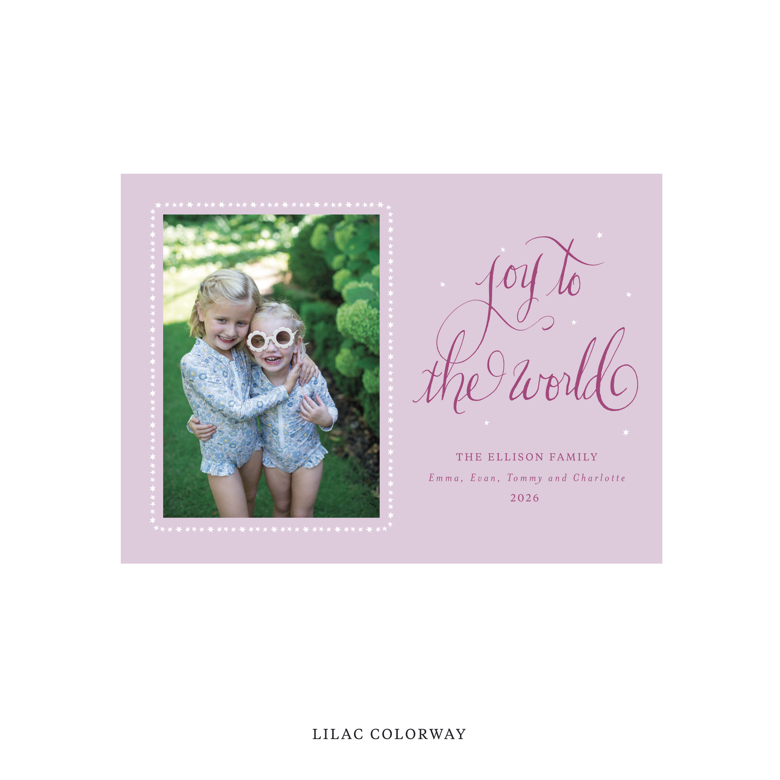 Ellison Classic Flat Print Holiday Card, Medium