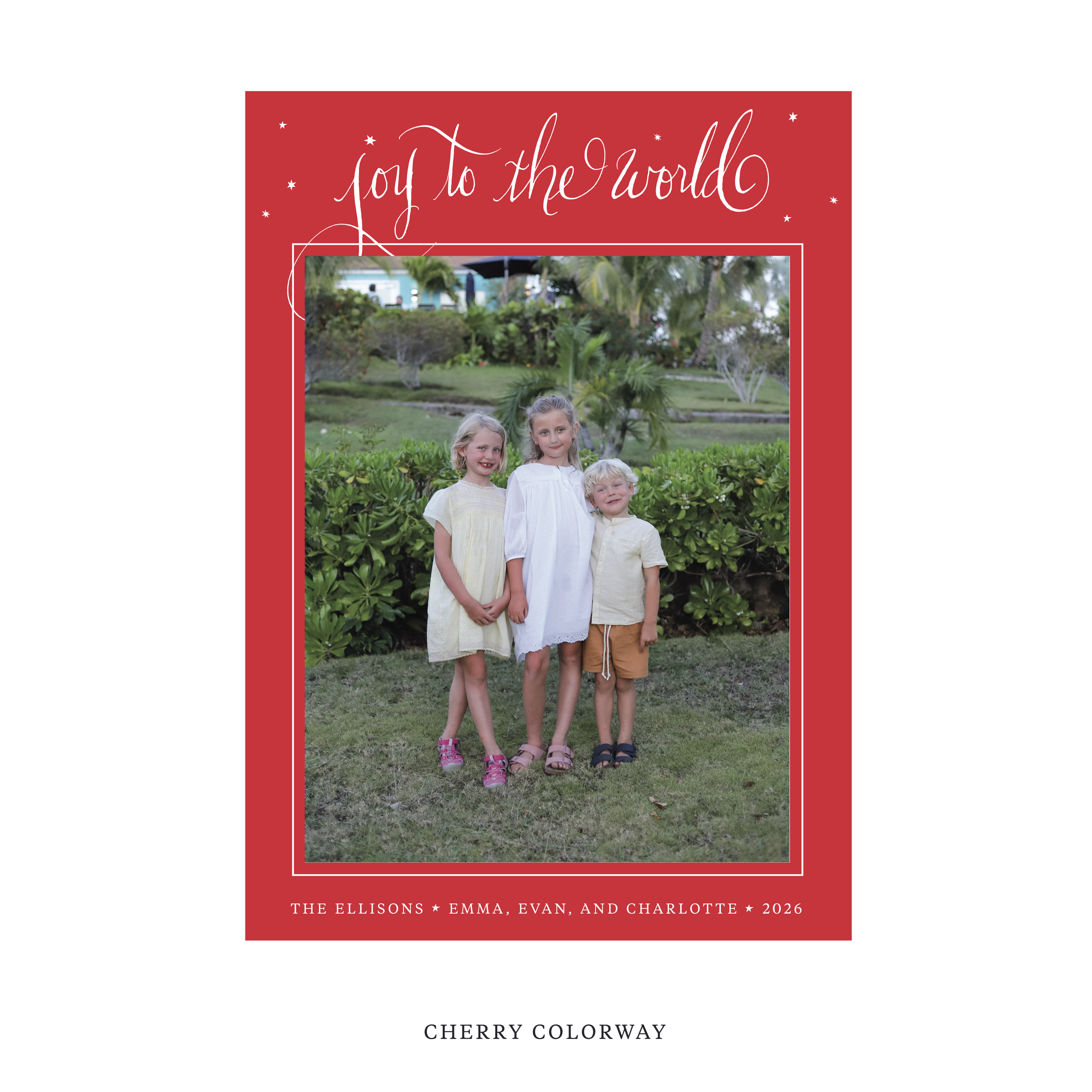 Ellison II Classic Flat Print Holiday Card, Large