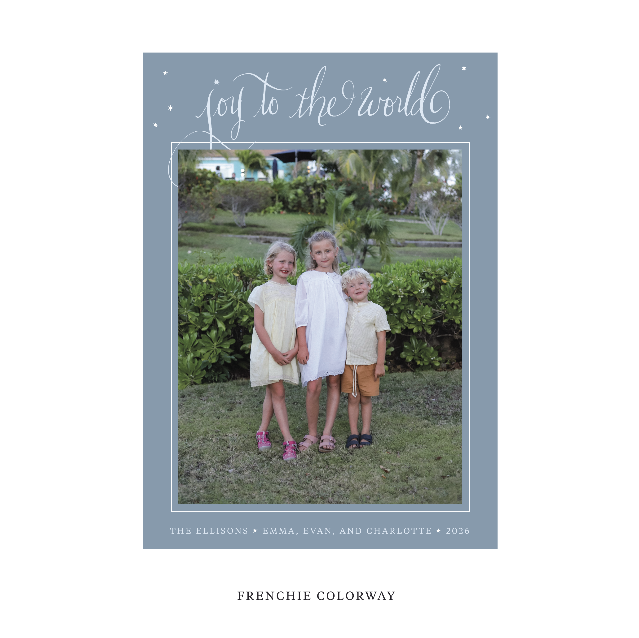 Ellison II Classic Flat Print Holiday Card, Large