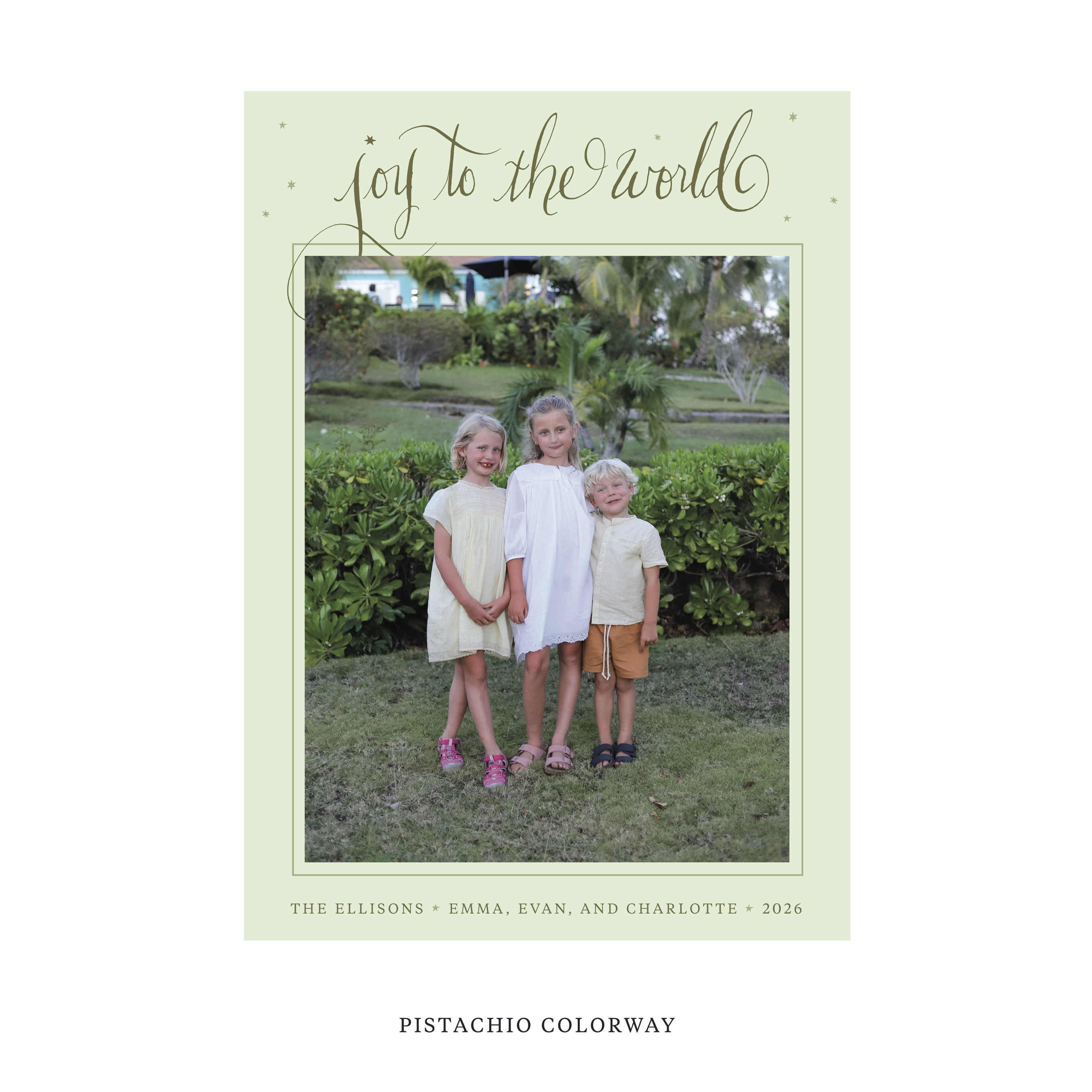 Ellison II Classic Flat Print Holiday Card, Large