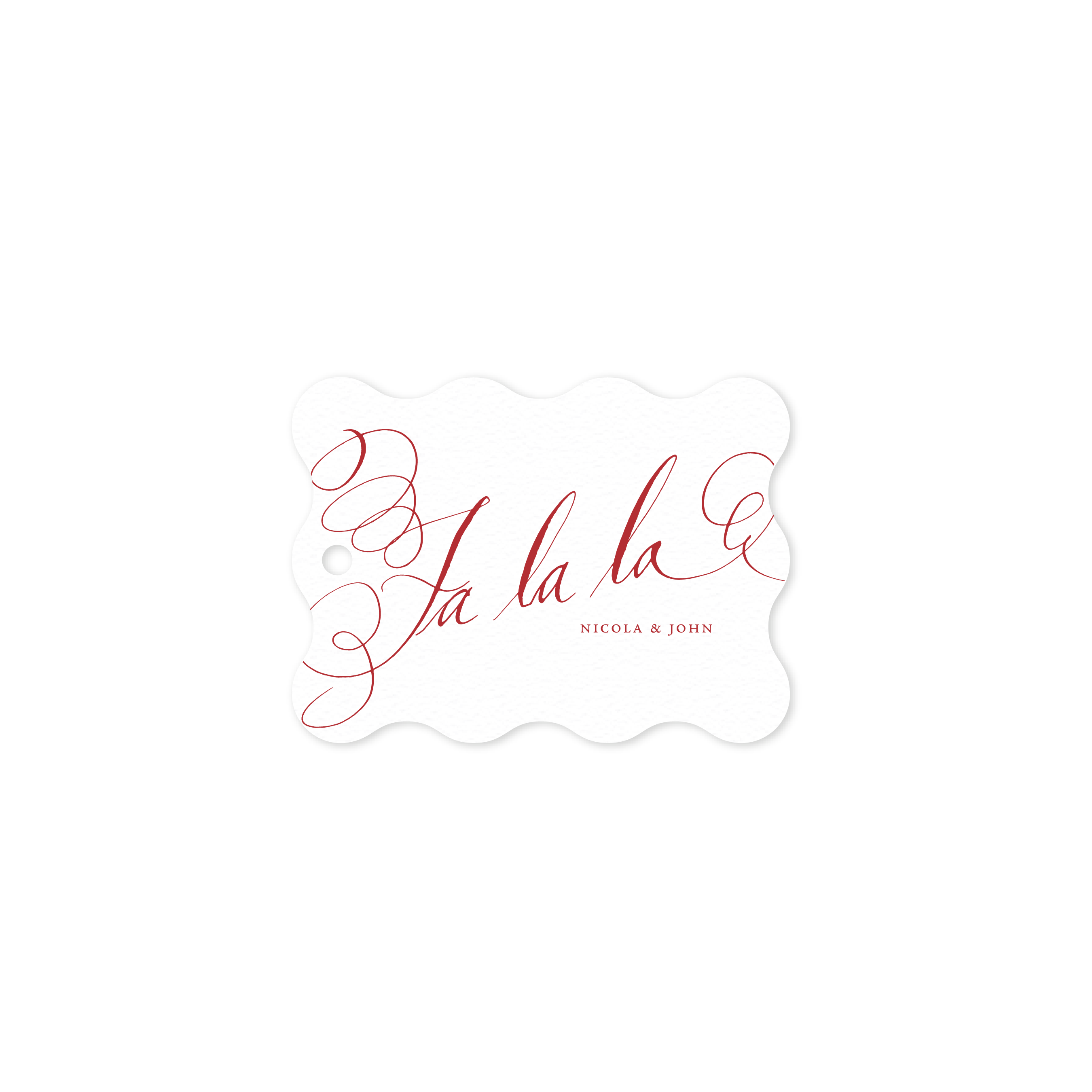 Winters Wavy Letterpress Gift Tag