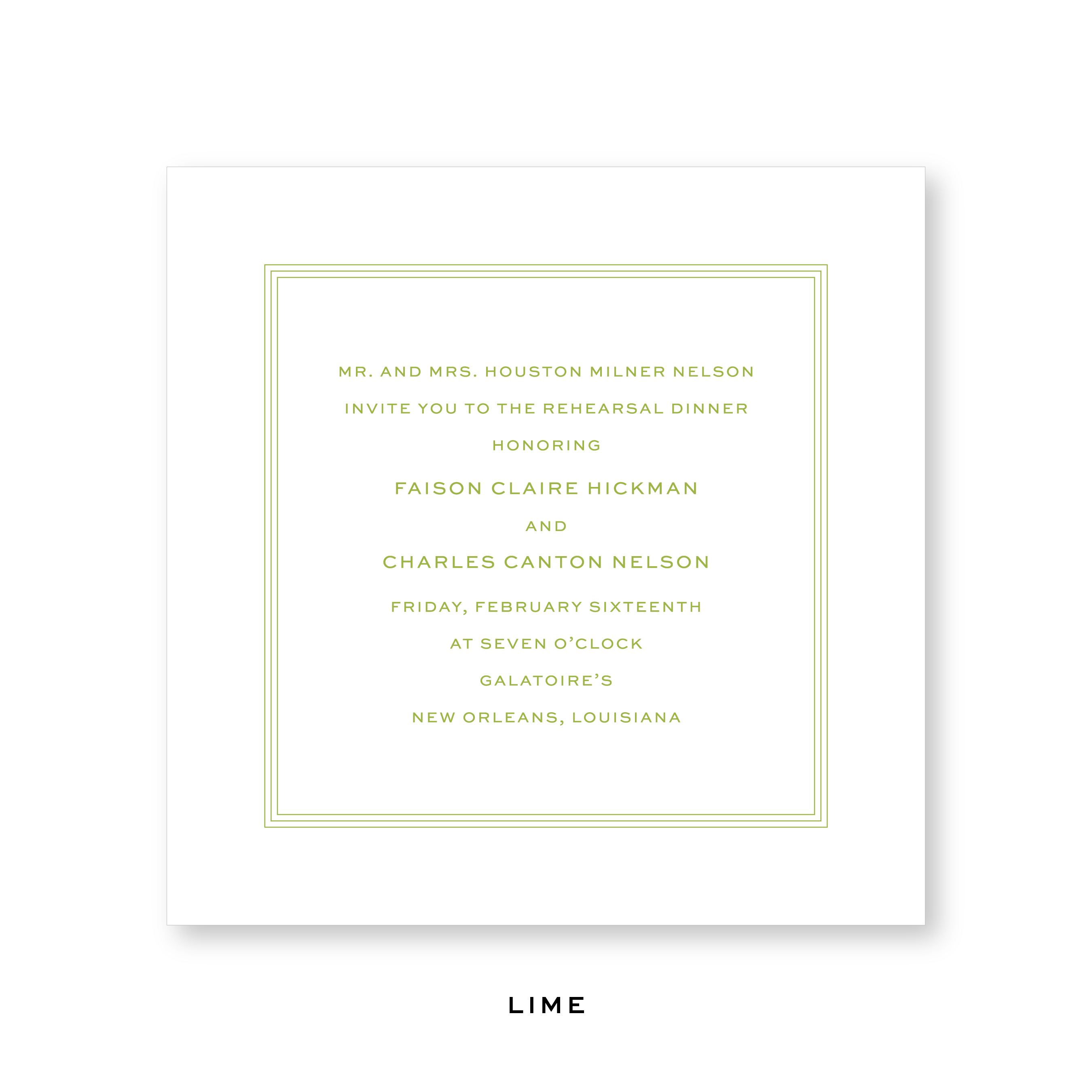 Charles Rehearsal Dinner Invitation