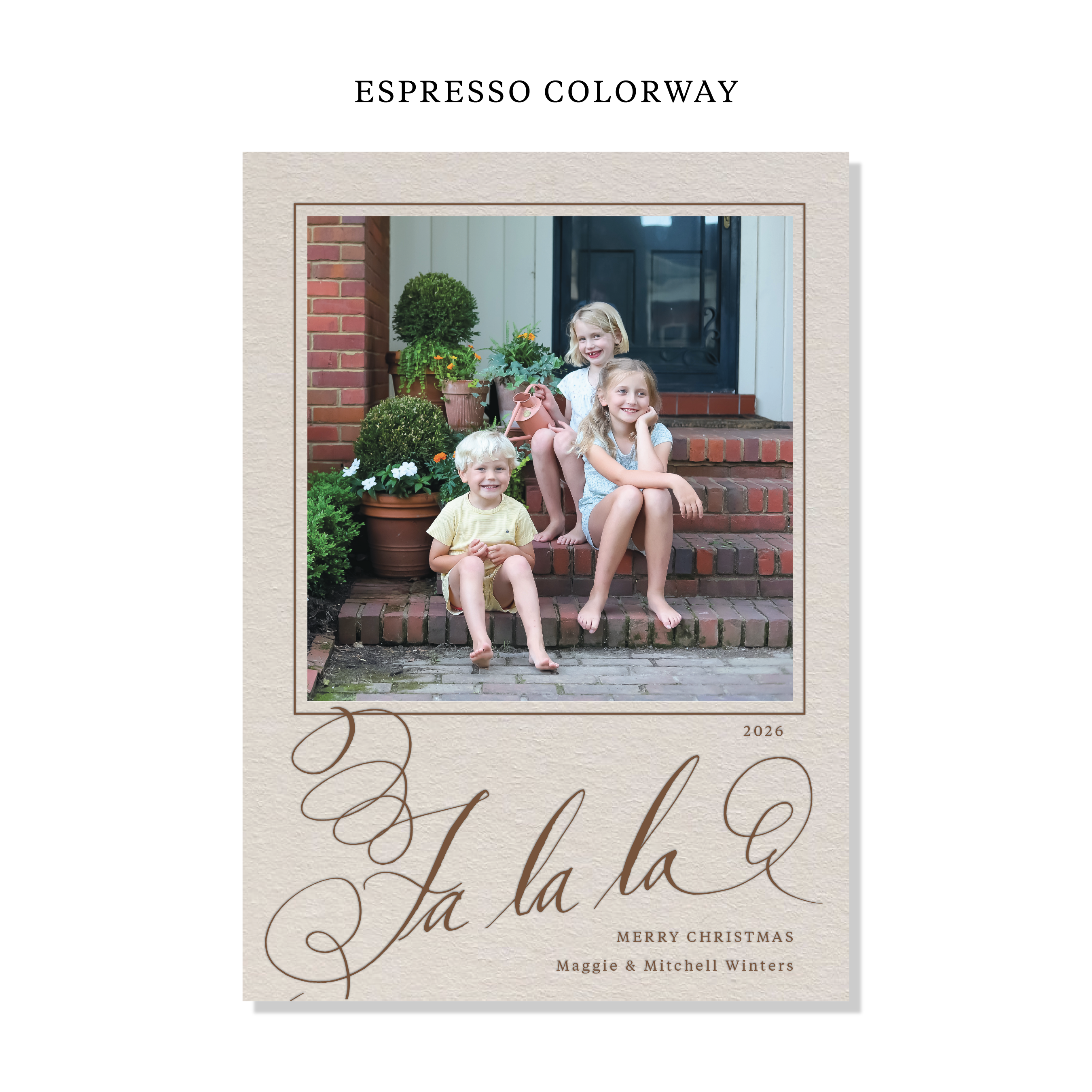 Farnley Letterpress Holiday Card, Large (Colored Paper)