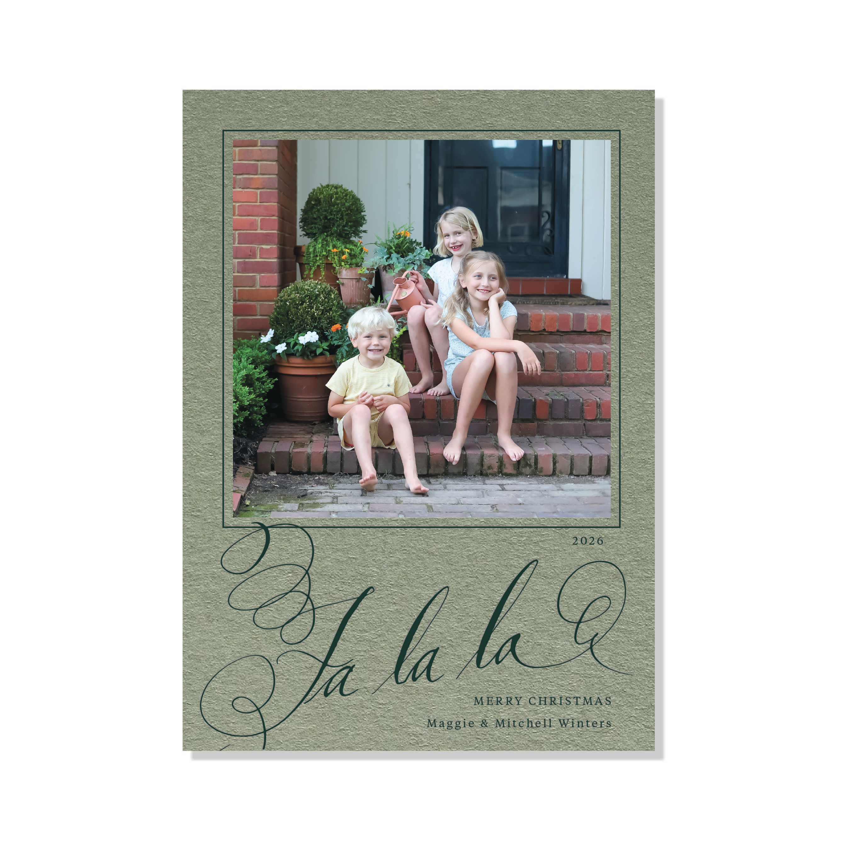 Farnley Letterpress Holiday Card, Large (Colored Paper)