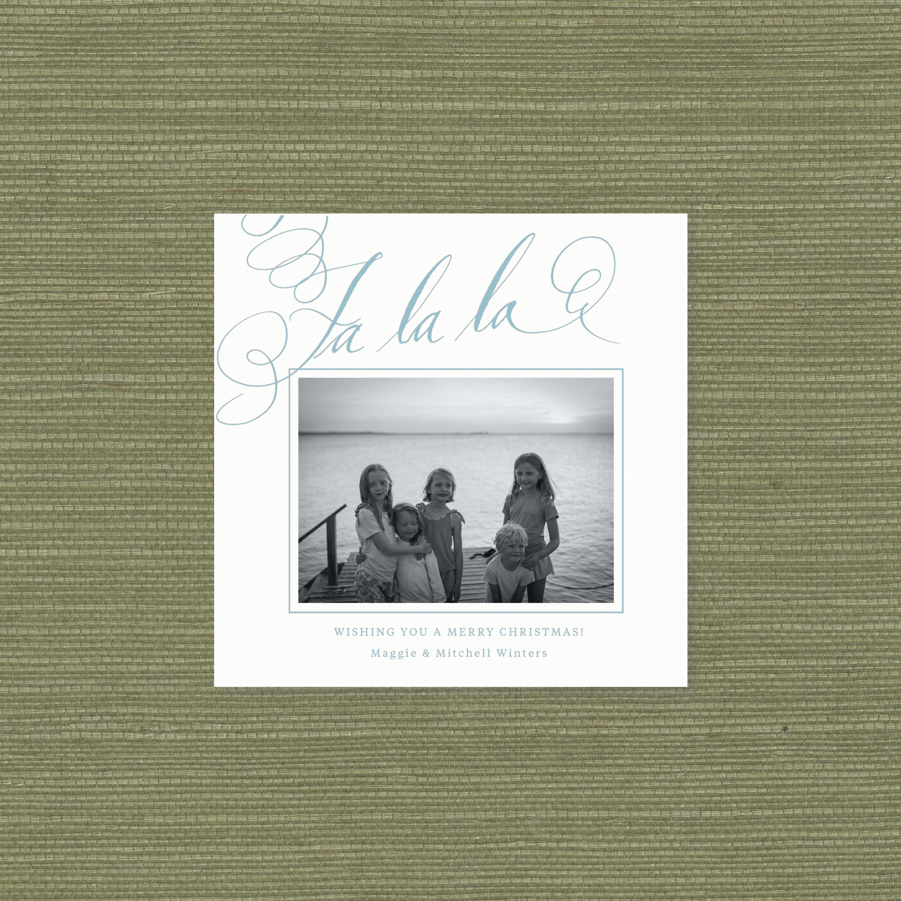 Farnley Letterpress Holiday Card, Small Square (White Paper)
