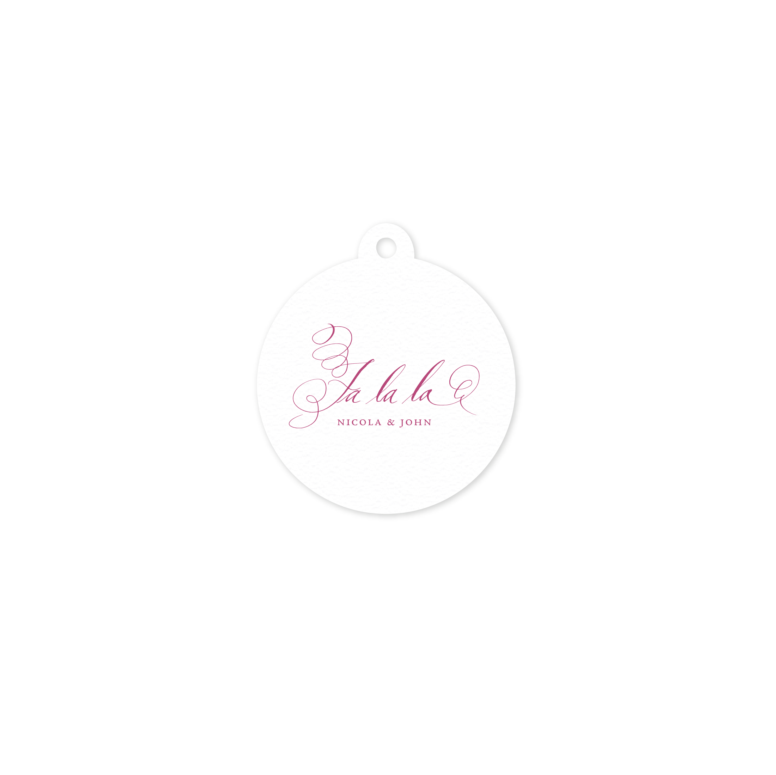 Winters Round Letterpress Gift Tag
