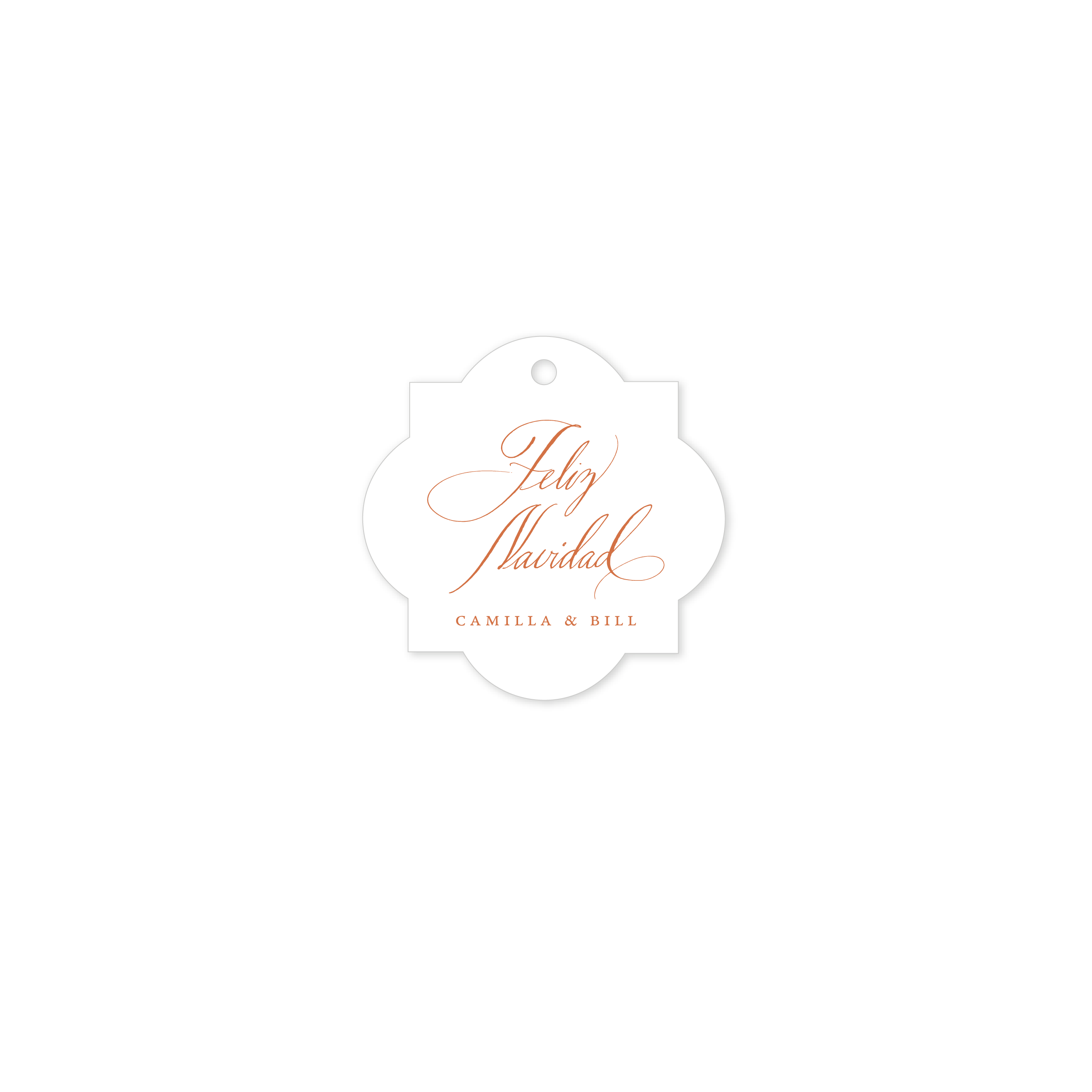 Vale Tile Letterpress Holiday Gift Tag