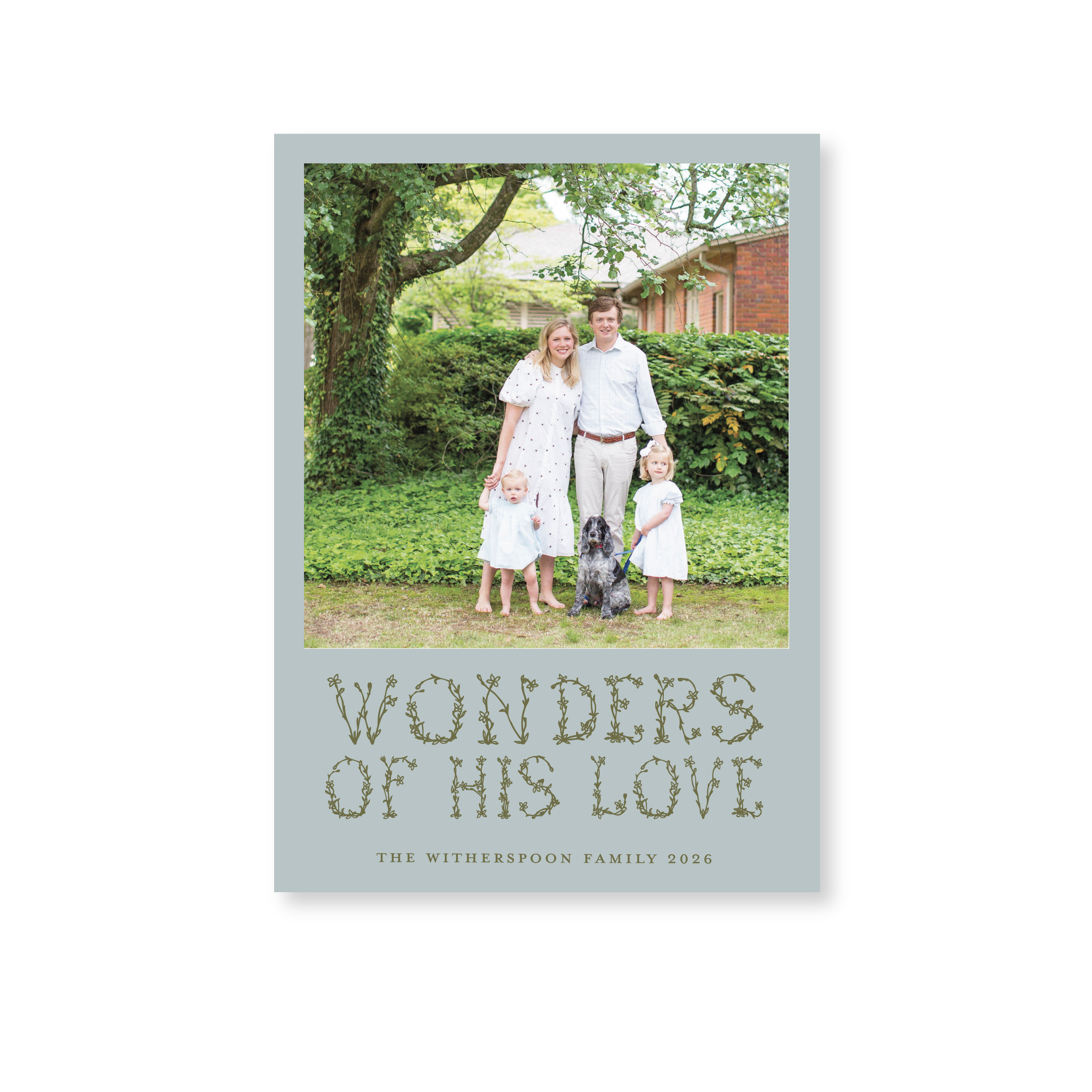Flora Classic Flat Print Holiday Card, Medium