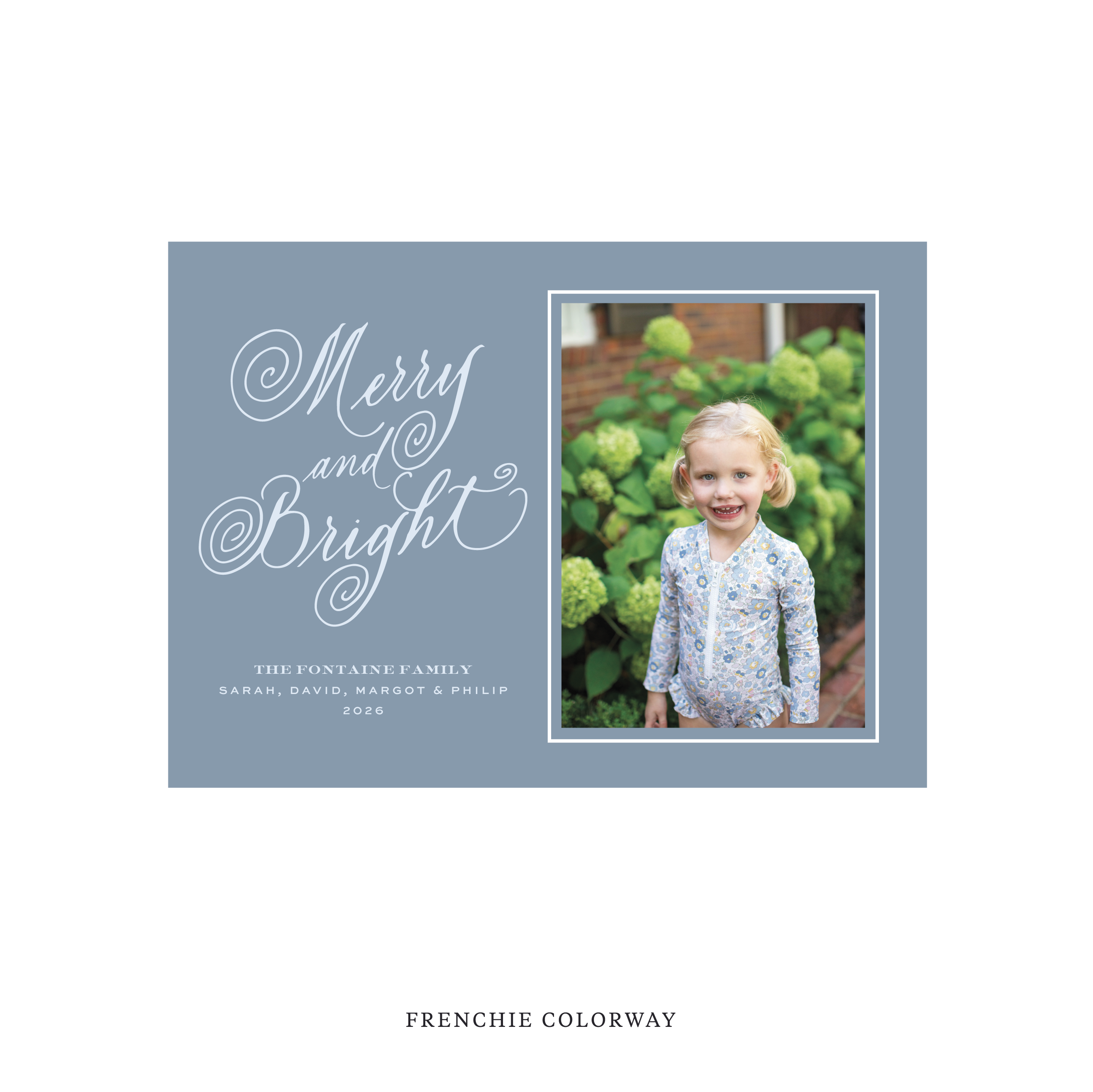 Fontaine Classic Flat Print Holiday Card, Medium