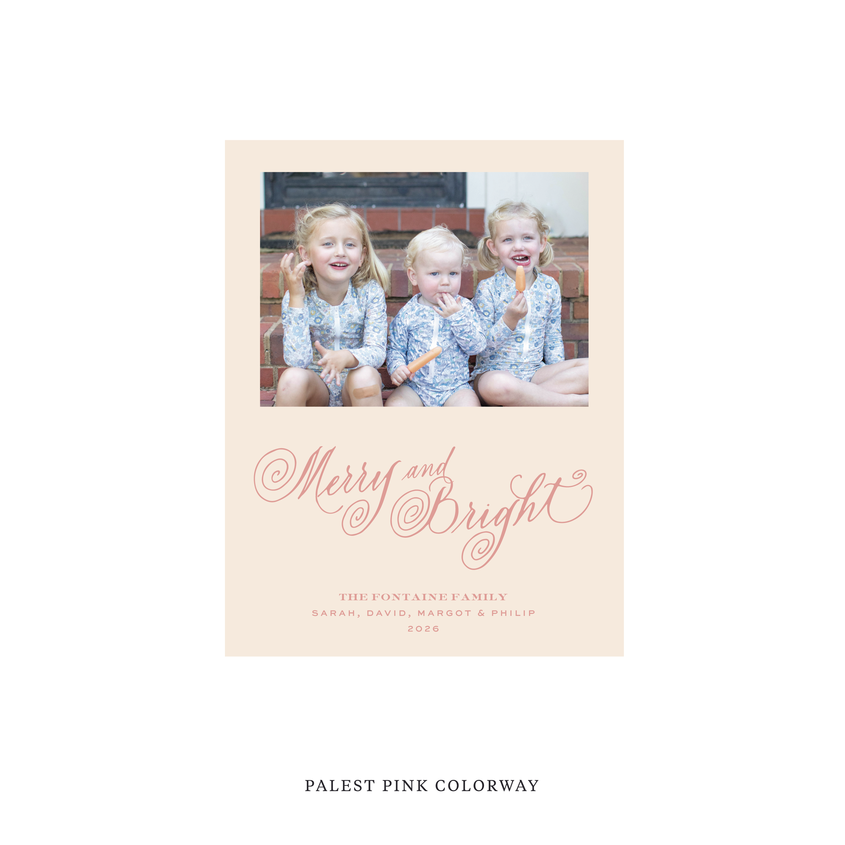 Fontaine Classic Flat Print Holiday Card, Small