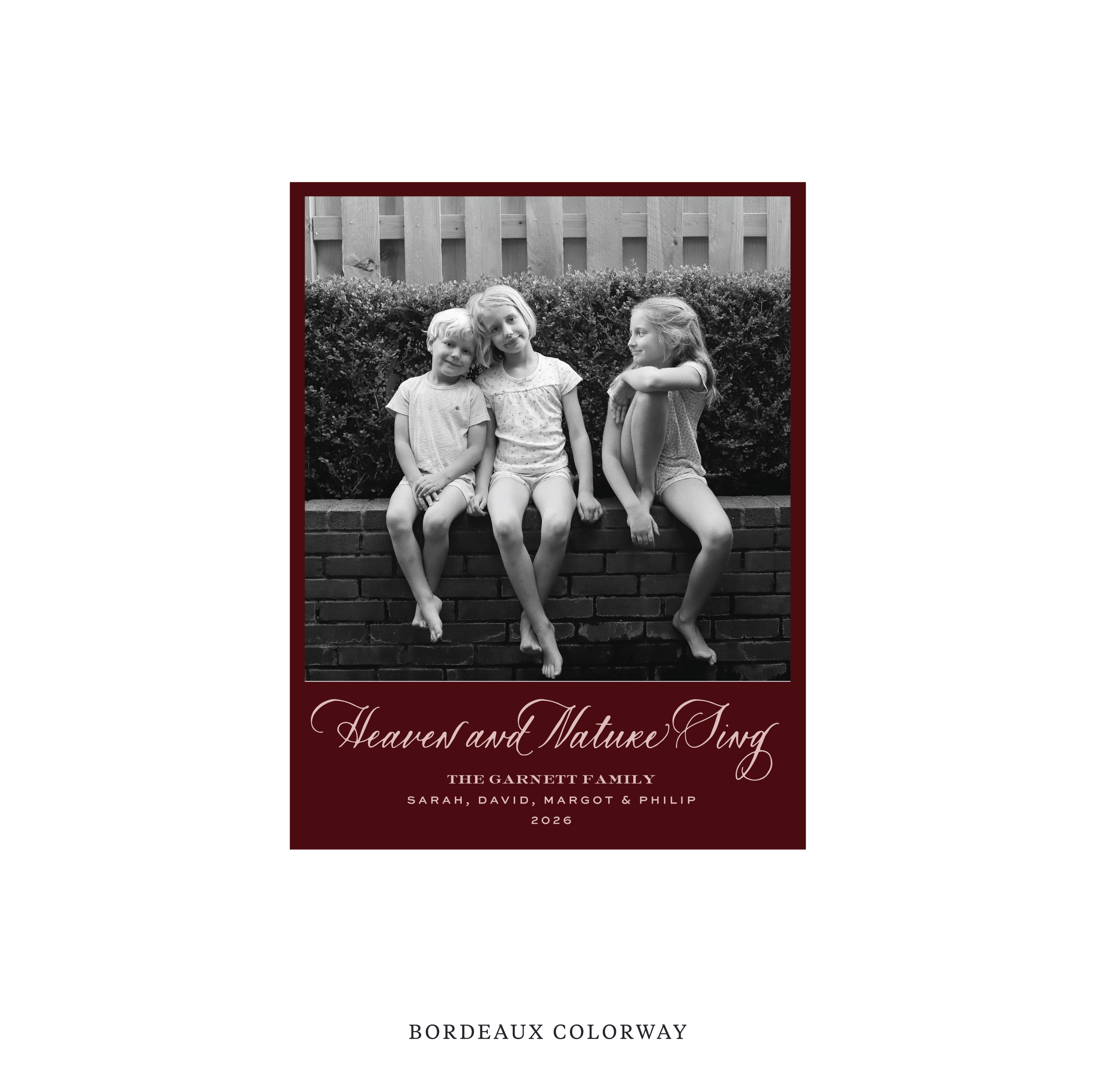 Garnett Classic Flat Print Holiday Card, Small