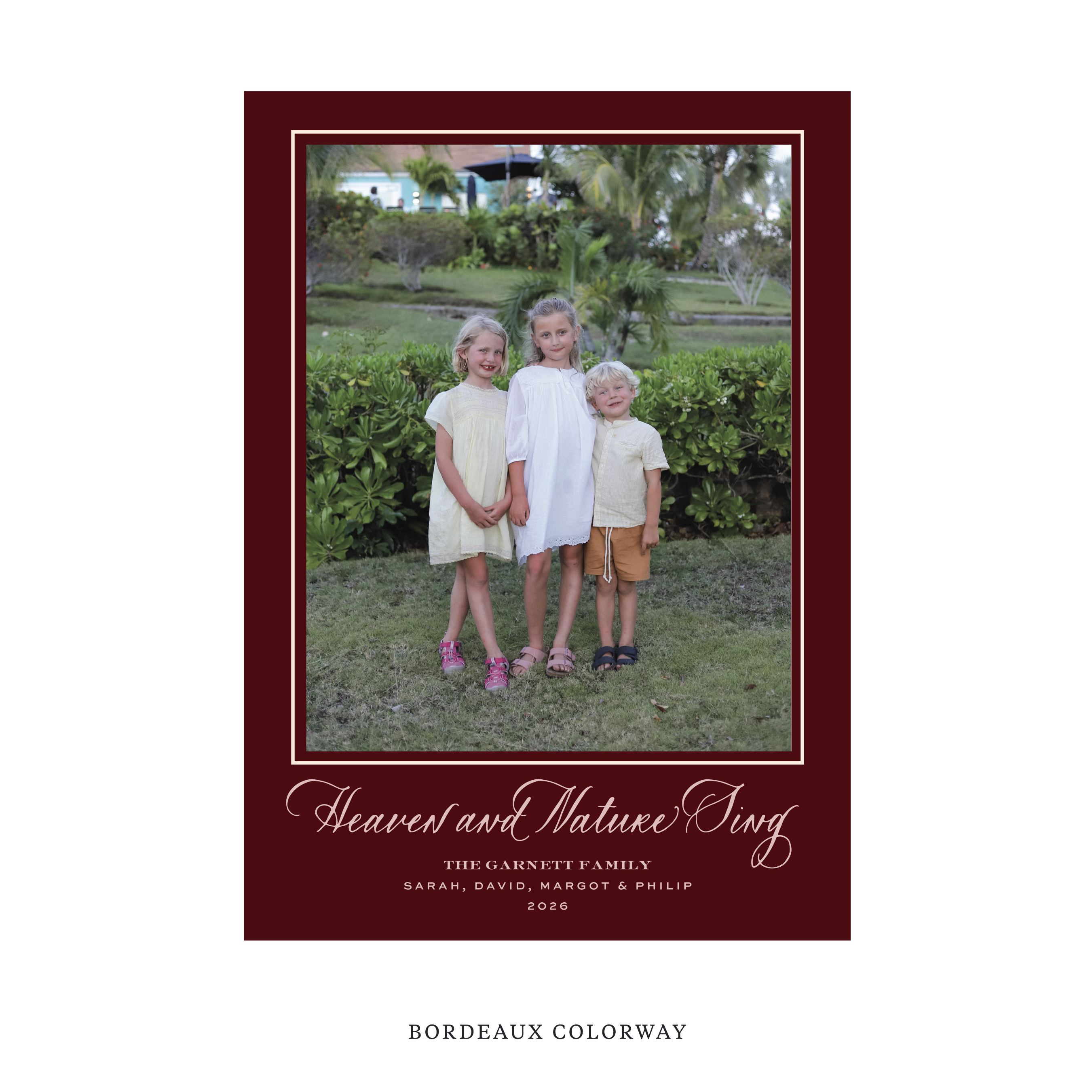 Garnett Classic Flat Print Holiday Card, Large