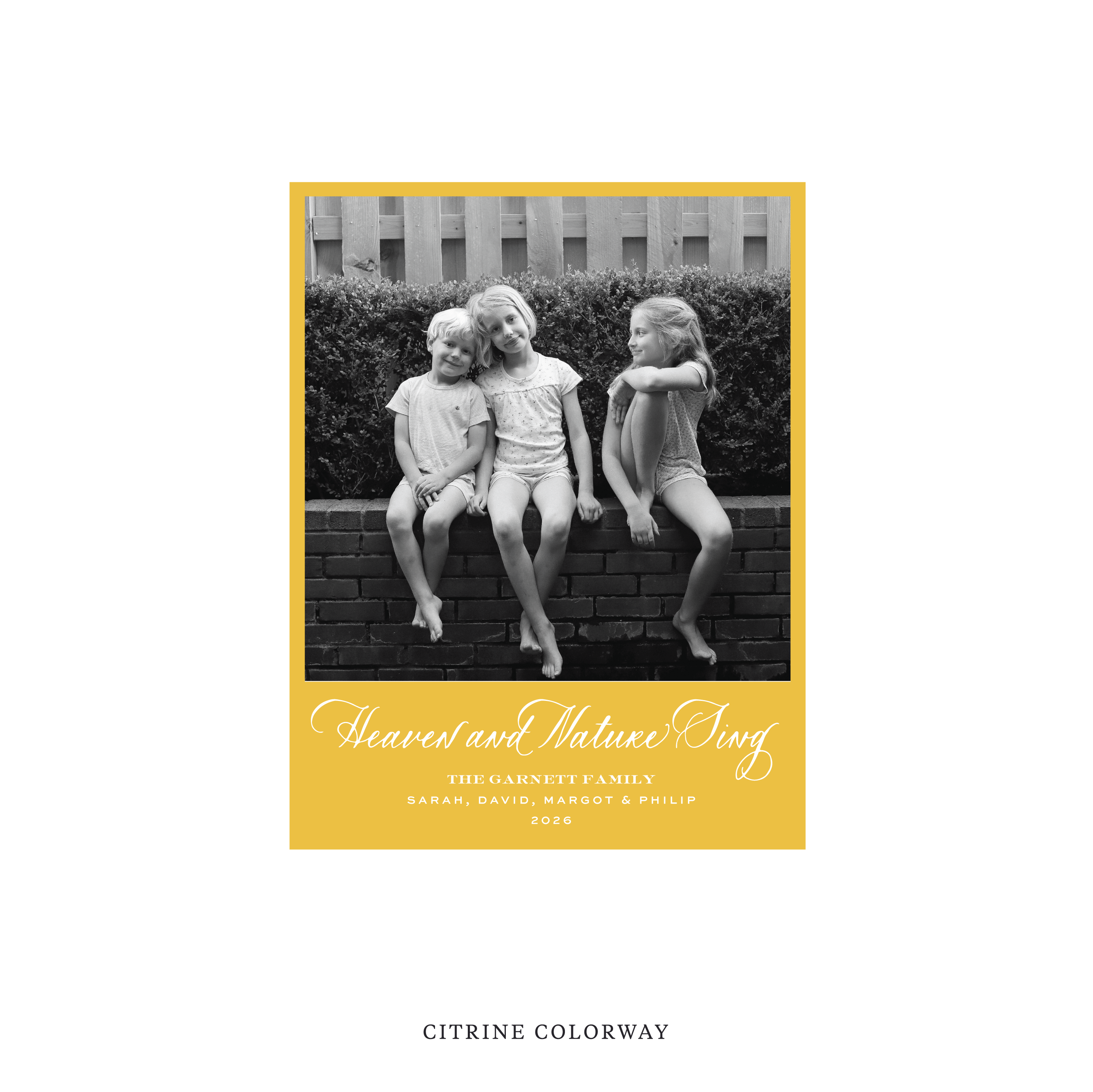 Garnett Classic Flat Print Holiday Card, Small