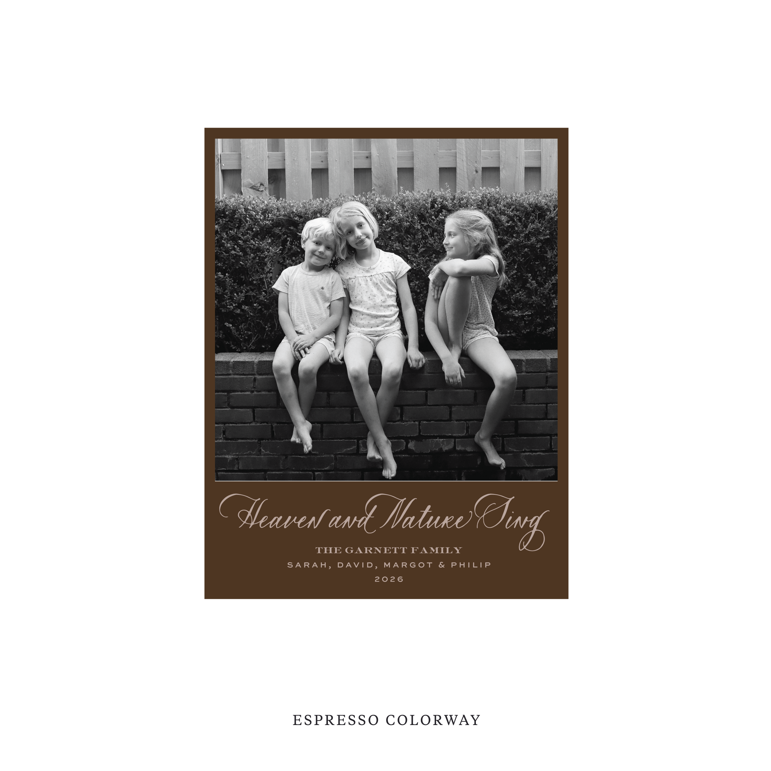 Garnett Classic Flat Print Holiday Card, Small