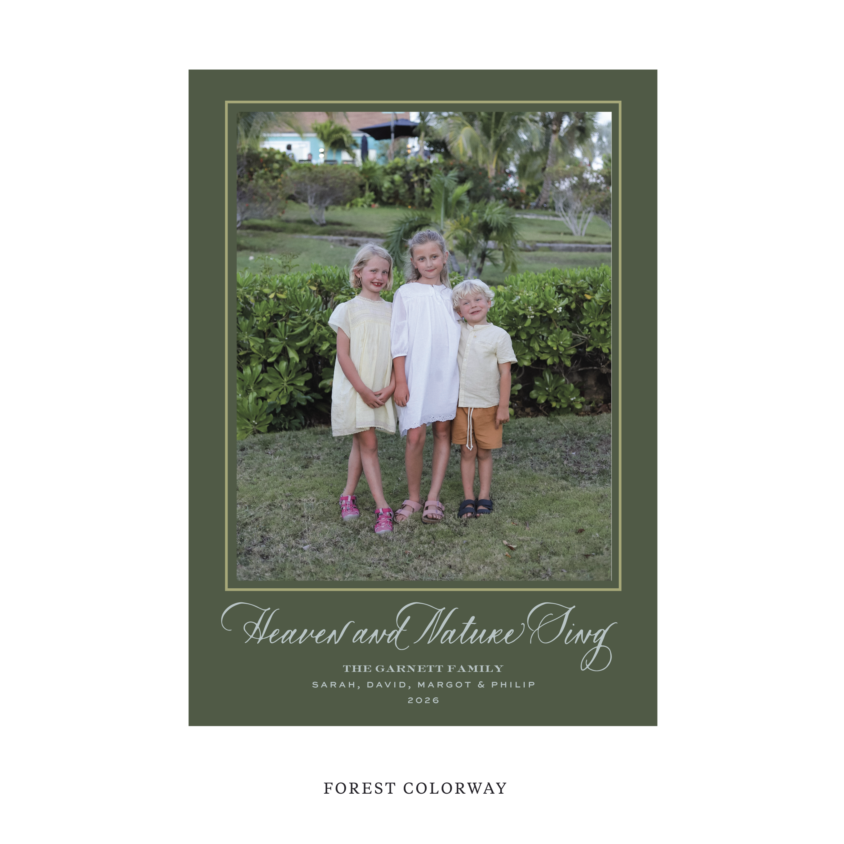 Garnett Classic Flat Print Holiday Card, Large