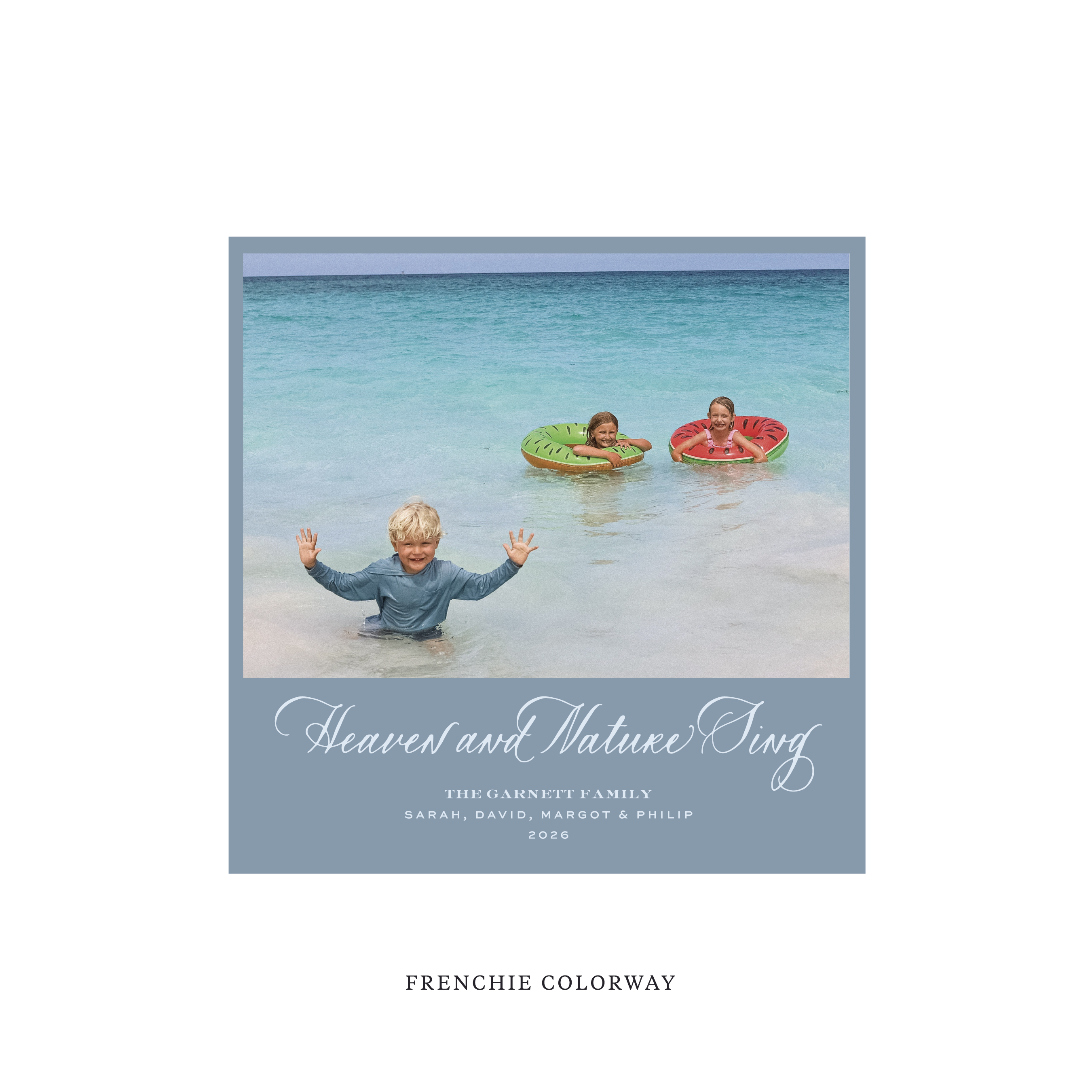 Garnett Classic Flat Print Holiday Card, Square