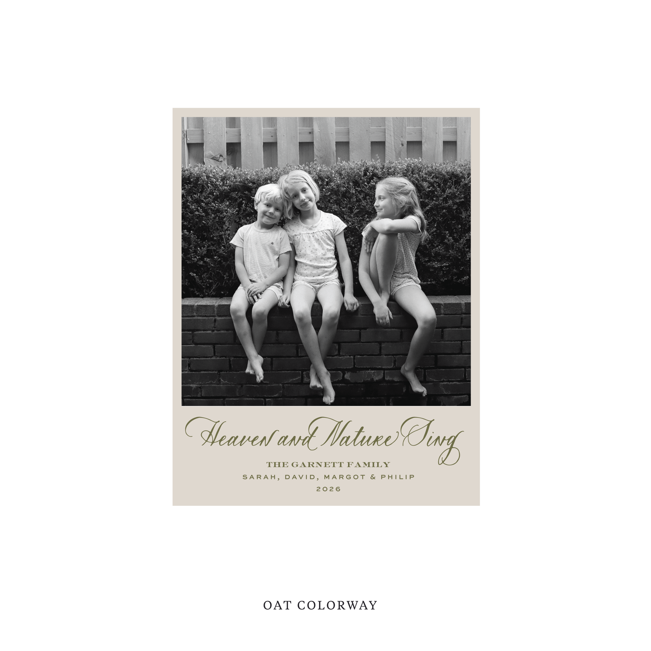 Garnett Classic Flat Print Holiday Card, Small
