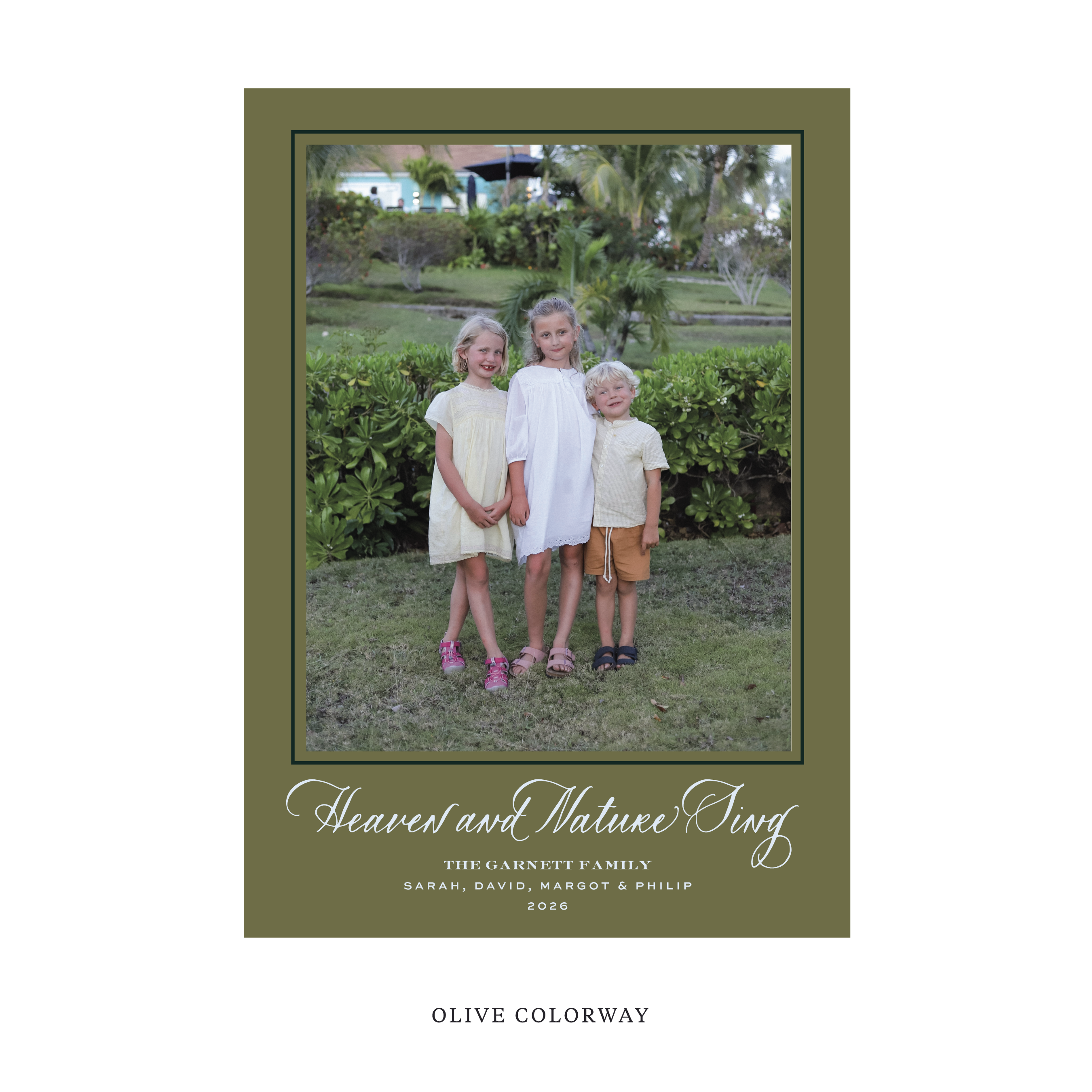 Garnett Classic Flat Print Holiday Card, Large