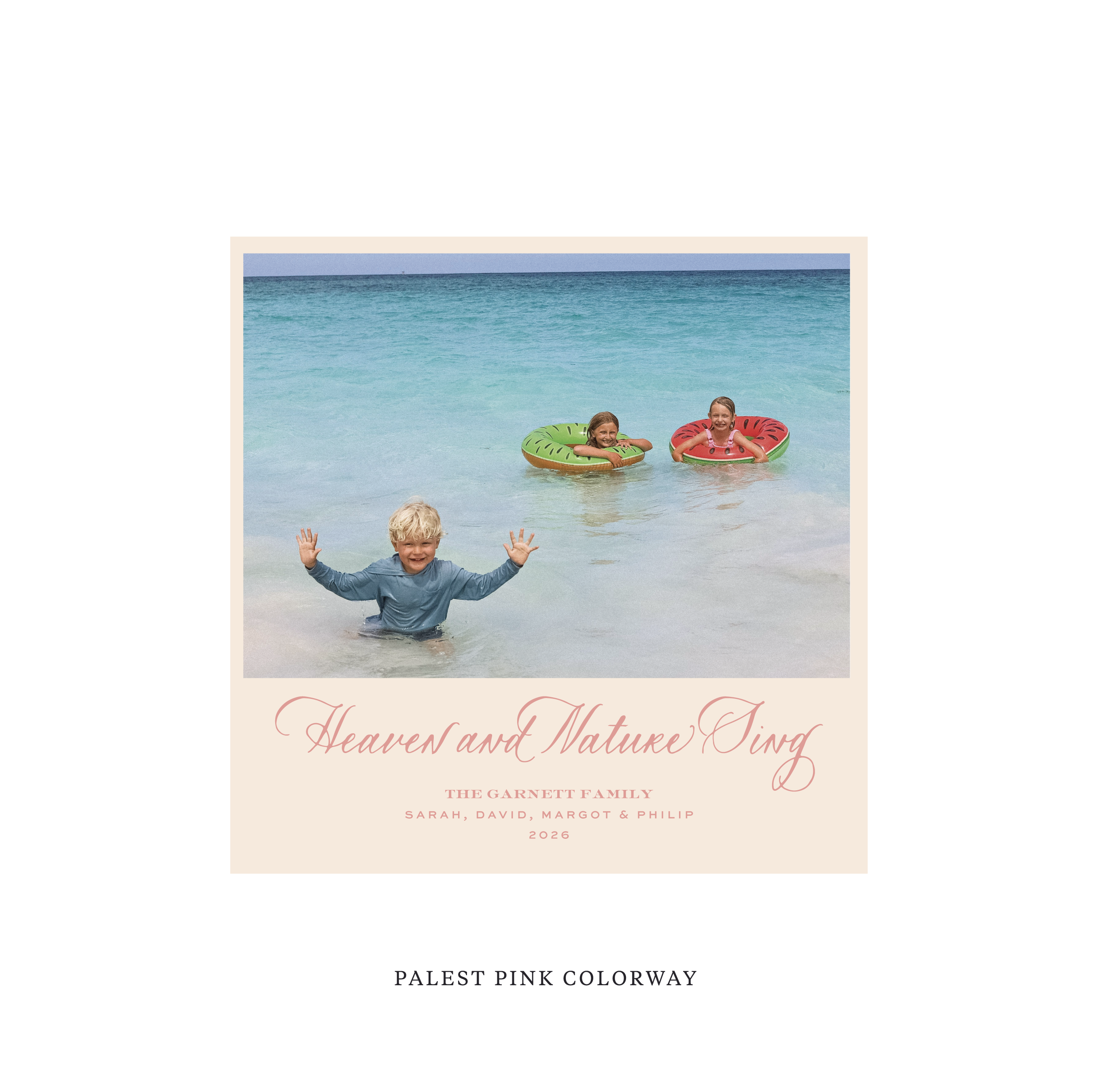 Garnett Classic Flat Print Holiday Card, Square