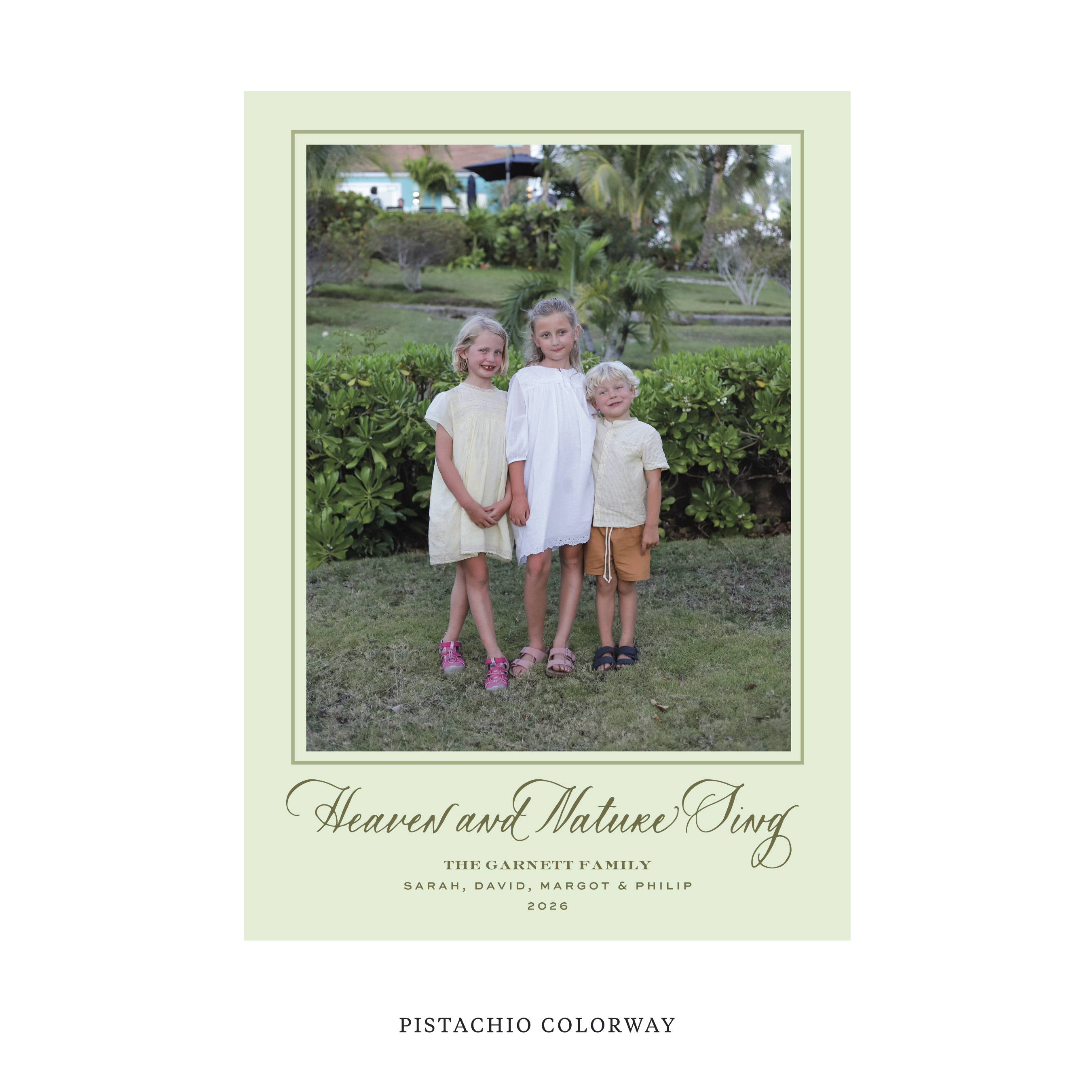 Garnett Classic Flat Print Holiday Card, Large