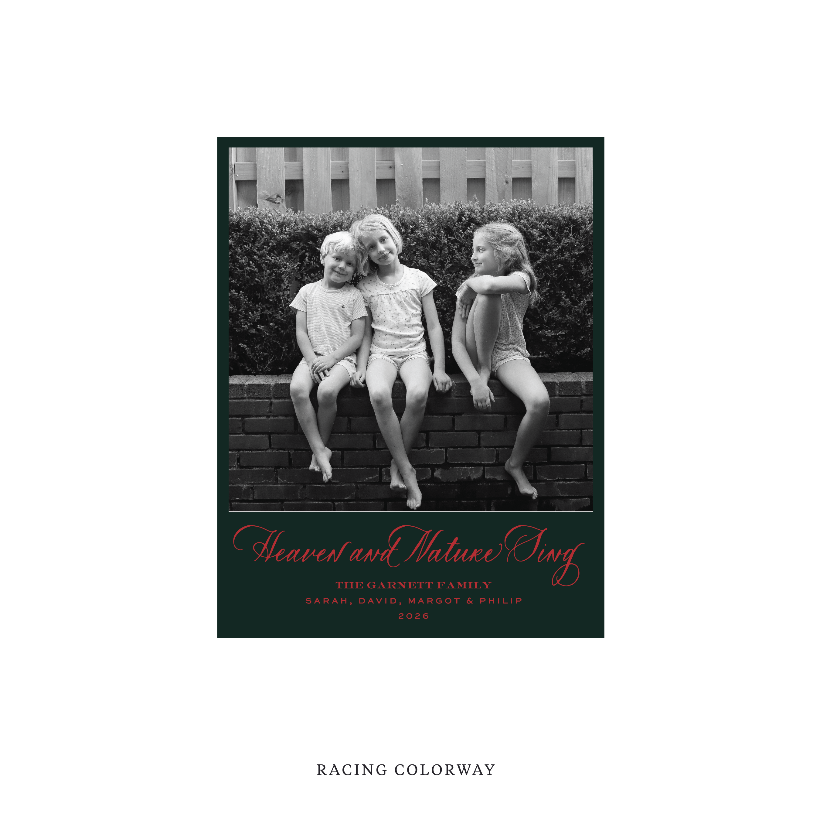 Garnett Classic Flat Print Holiday Card, Small