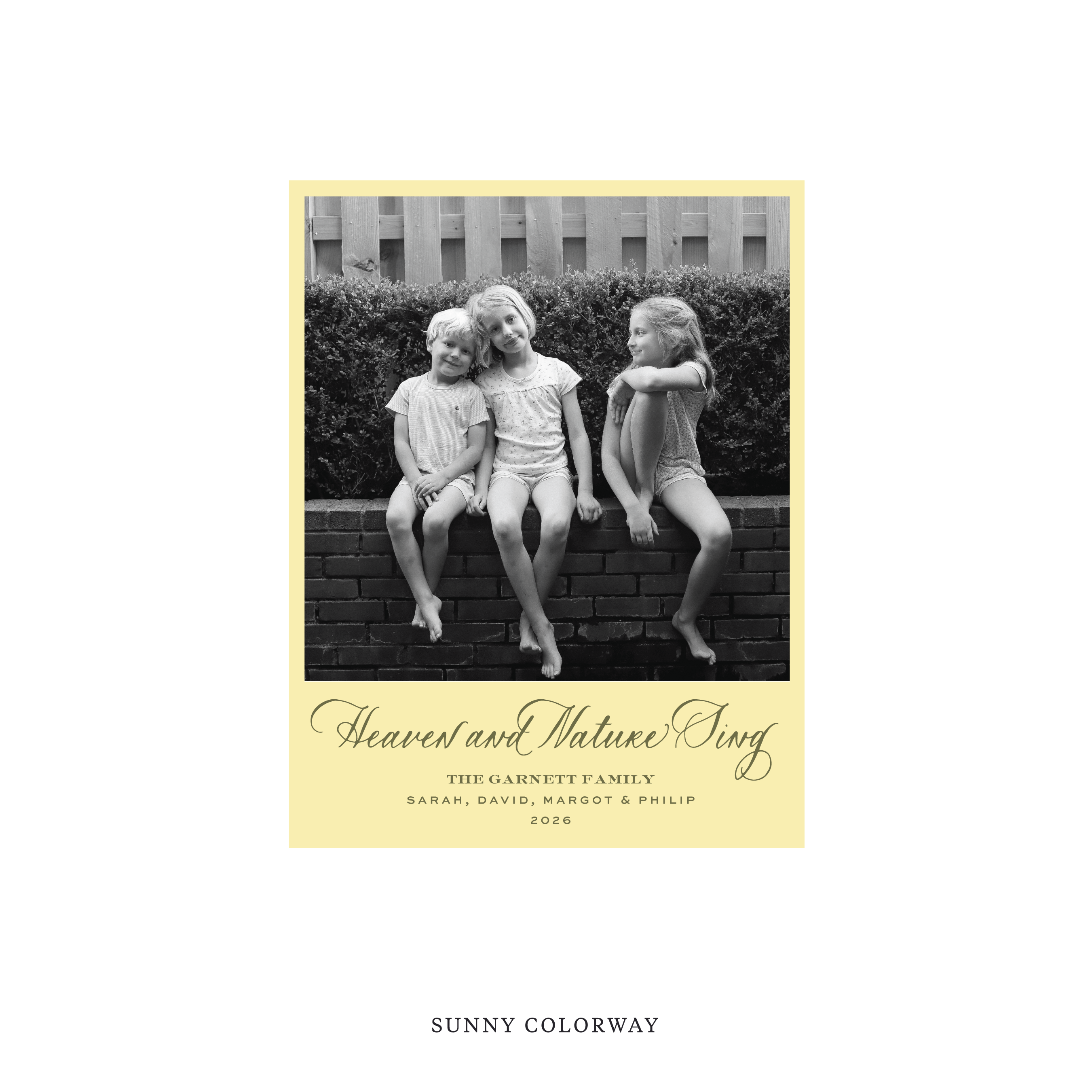 Garnett Classic Flat Print Holiday Card, Small