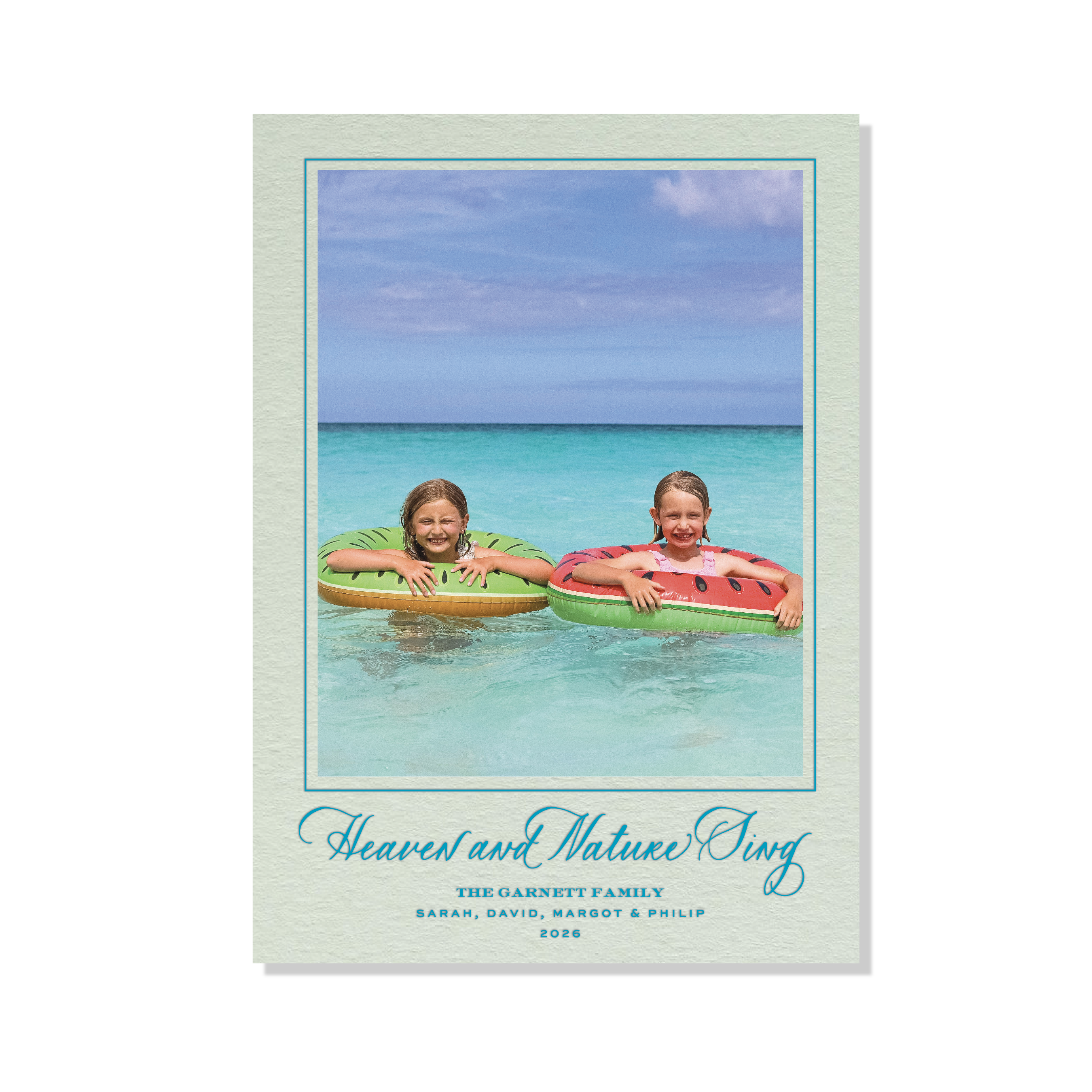 Garnett Letterpress Holiday Card, Large (Colored Paper)