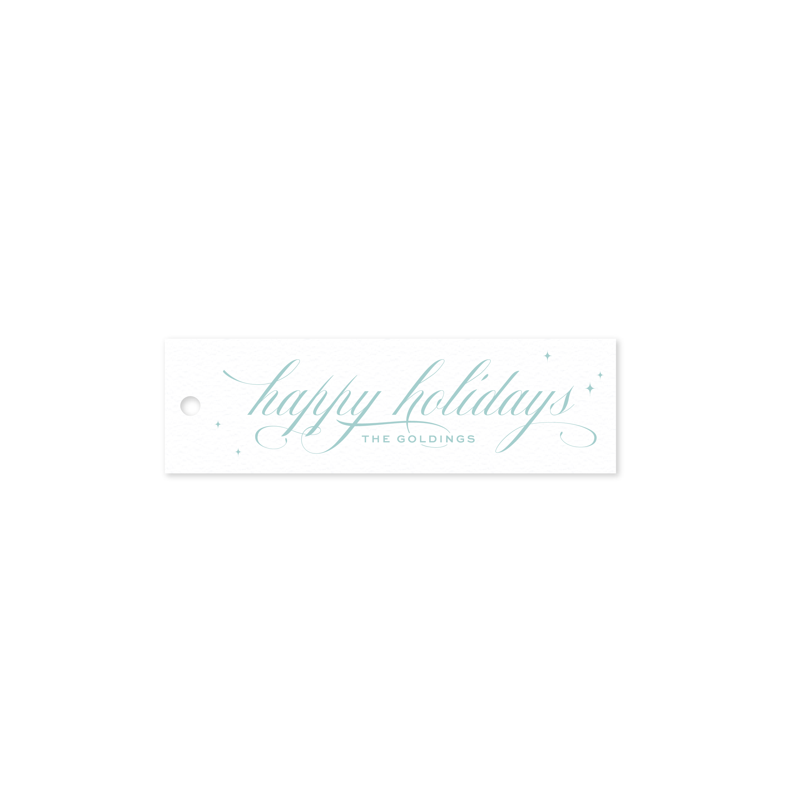 Golding Skinny Letterpress Holiday Gift Tag