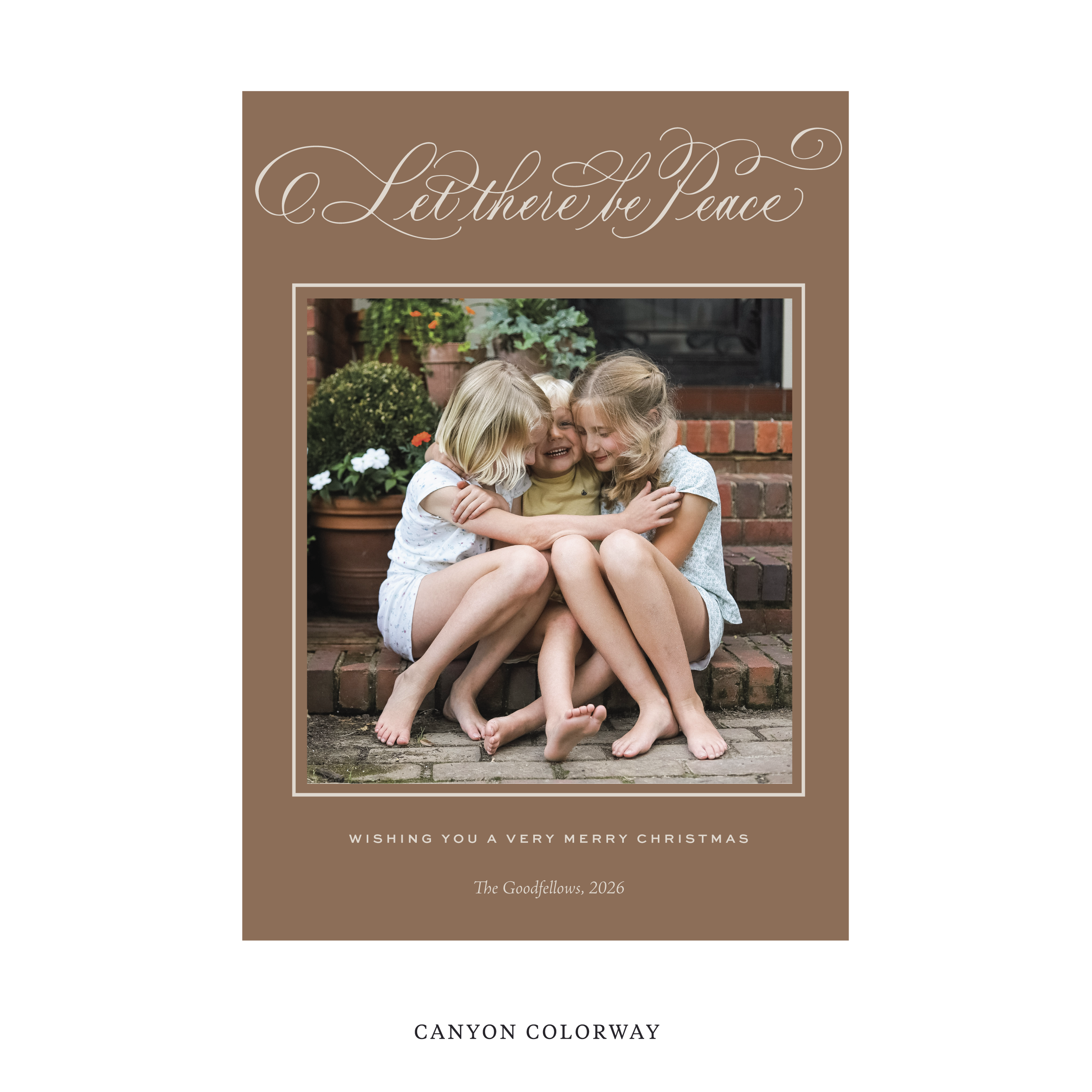 Goodfellow Classic Flat Print Holiday Card, Large