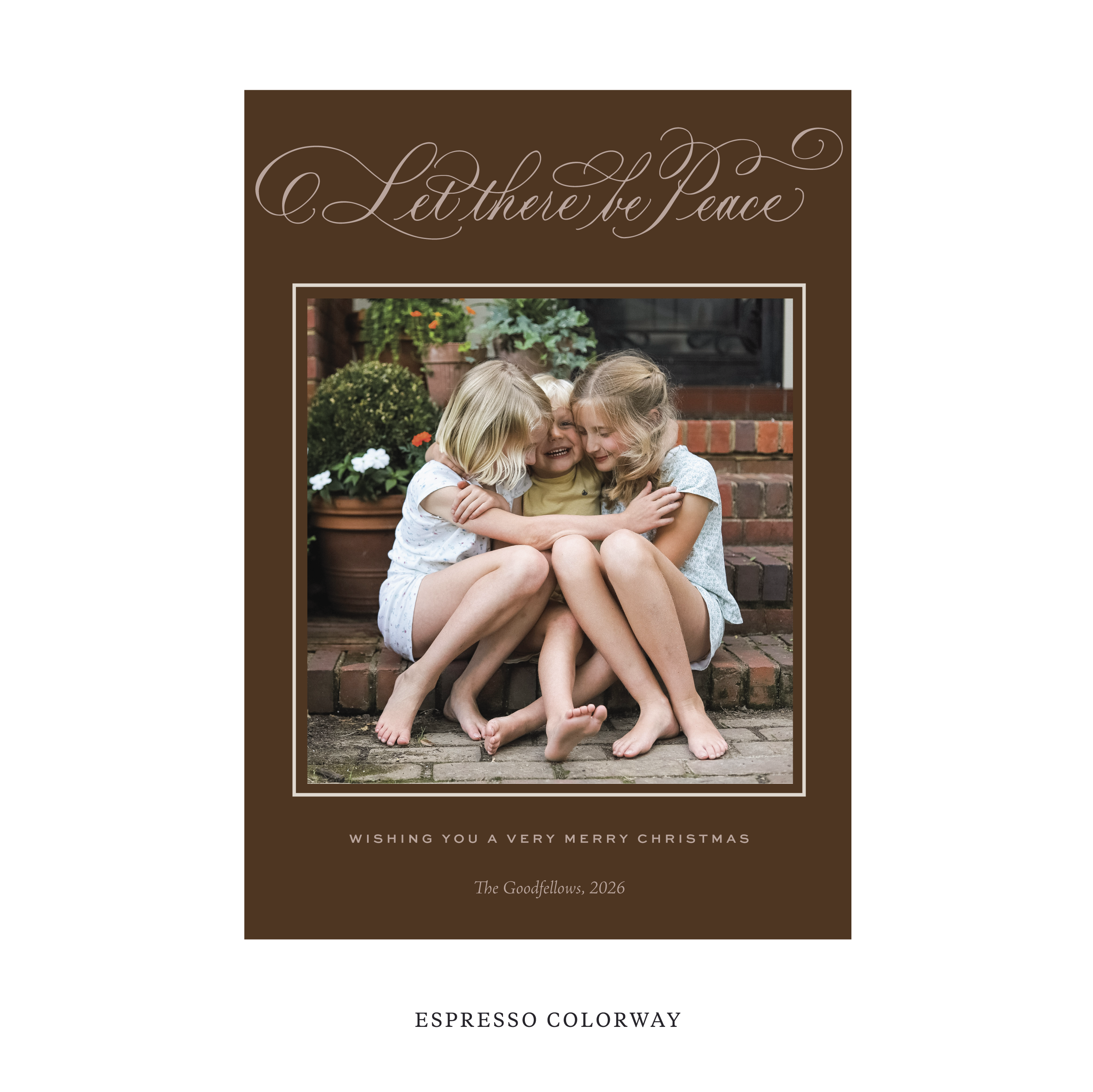 Goodfellow Classic Flat Print Holiday Card, Large