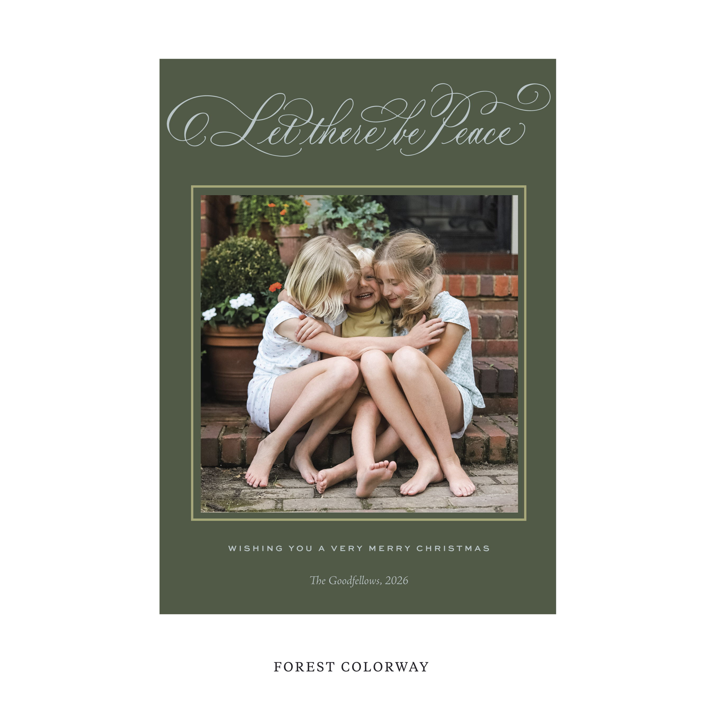 Goodfellow Classic Flat Print Holiday Card, Large