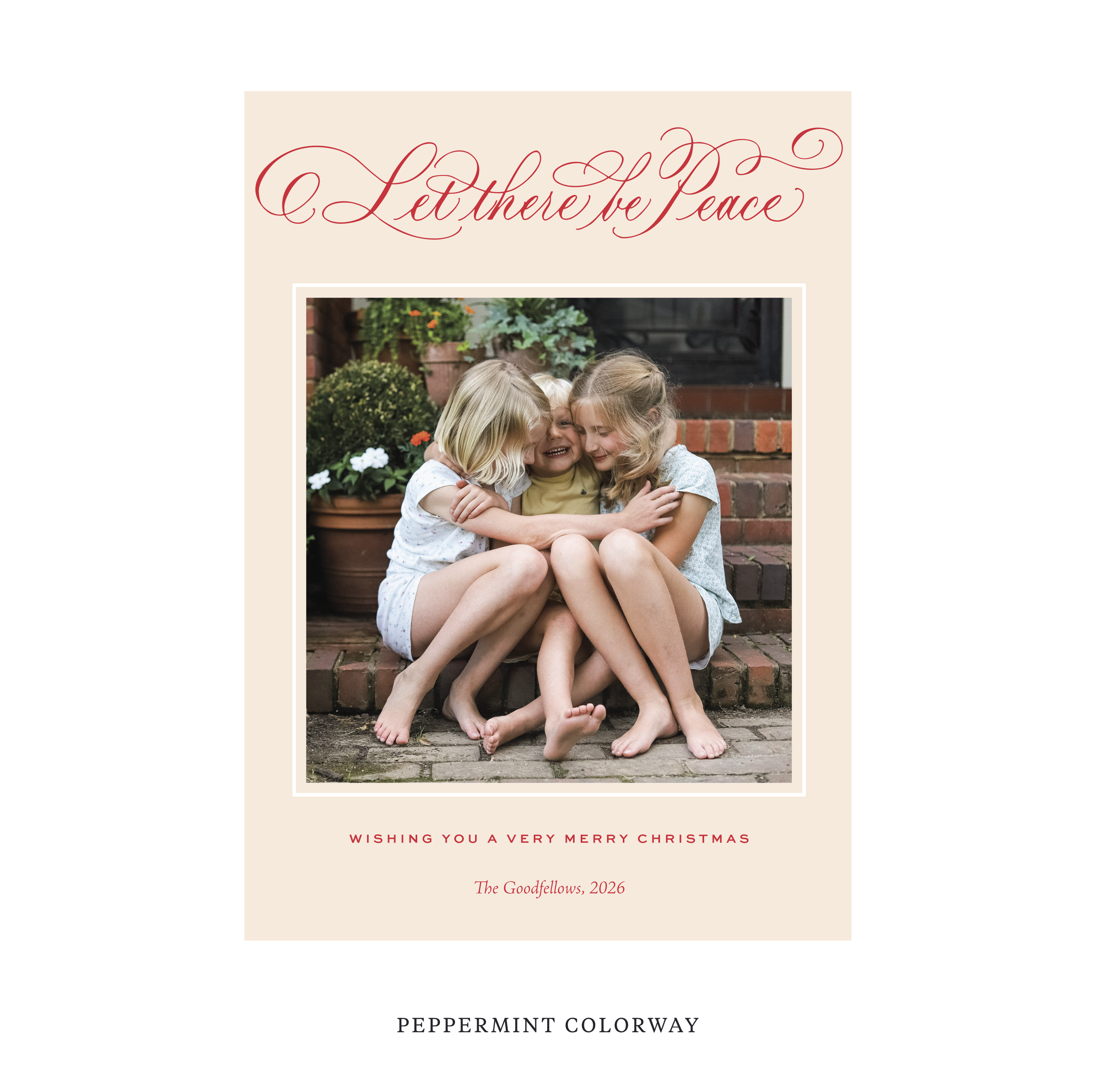 Goodfellow Classic Flat Print Holiday Card, Large