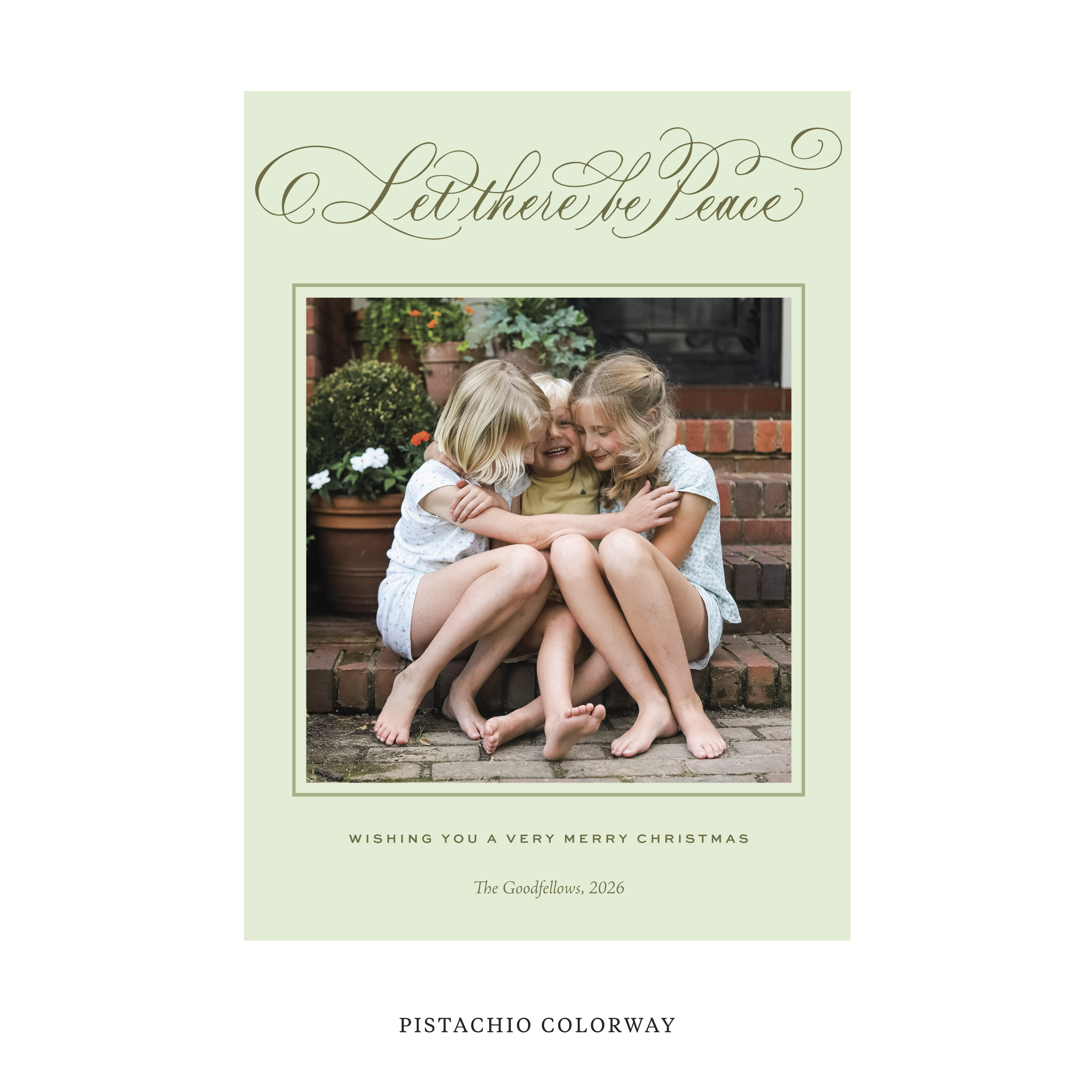 Goodfellow Classic Flat Print Holiday Card, Large