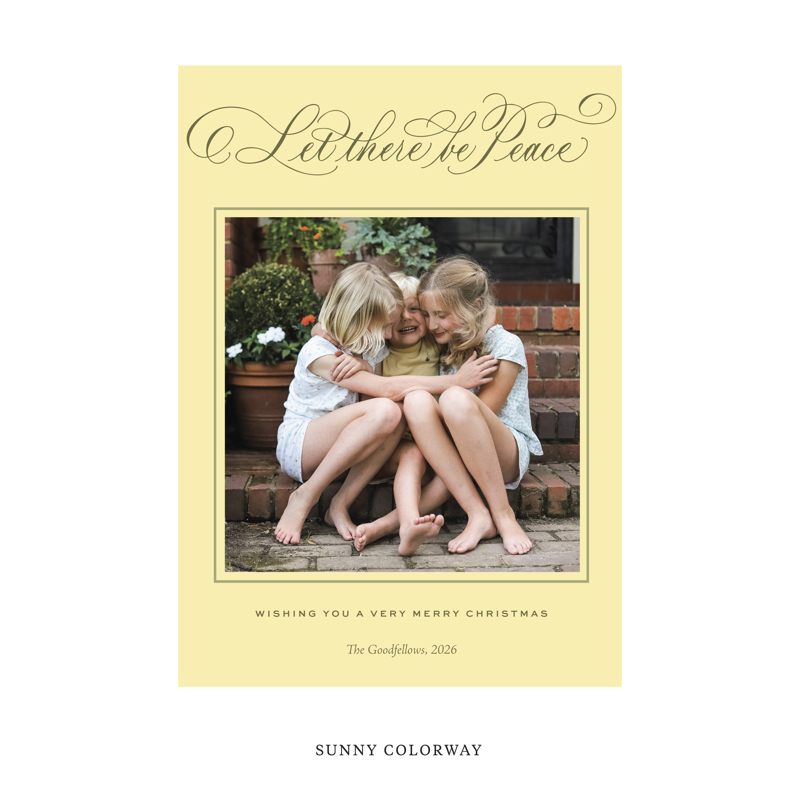 Goodfellow Classic Flat Print Holiday Card, Large