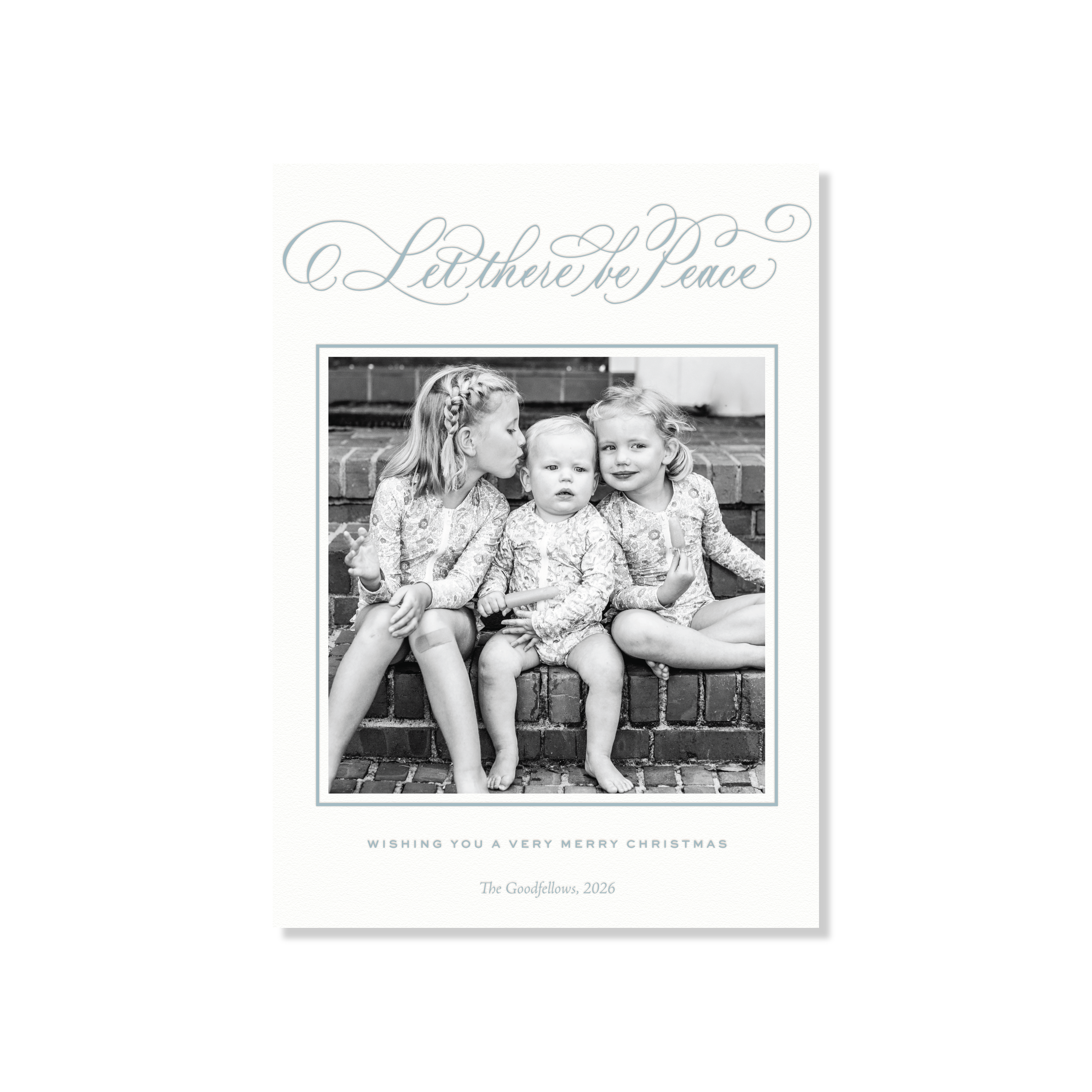Goodfellow Letterpress Holiday Card, Large (White Paper)