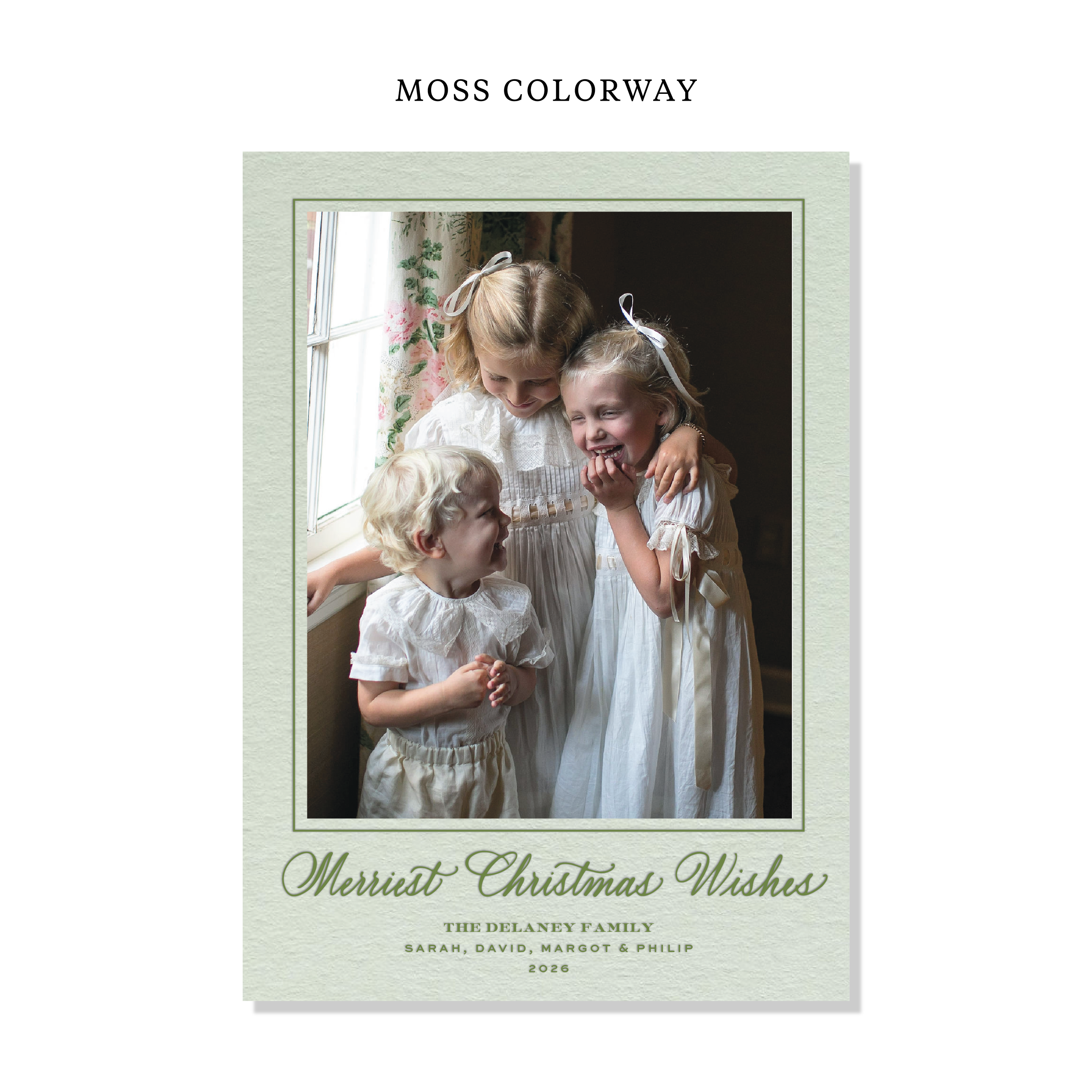 Goodwin Letterpress Holiday Card, Large (Colored Paper)