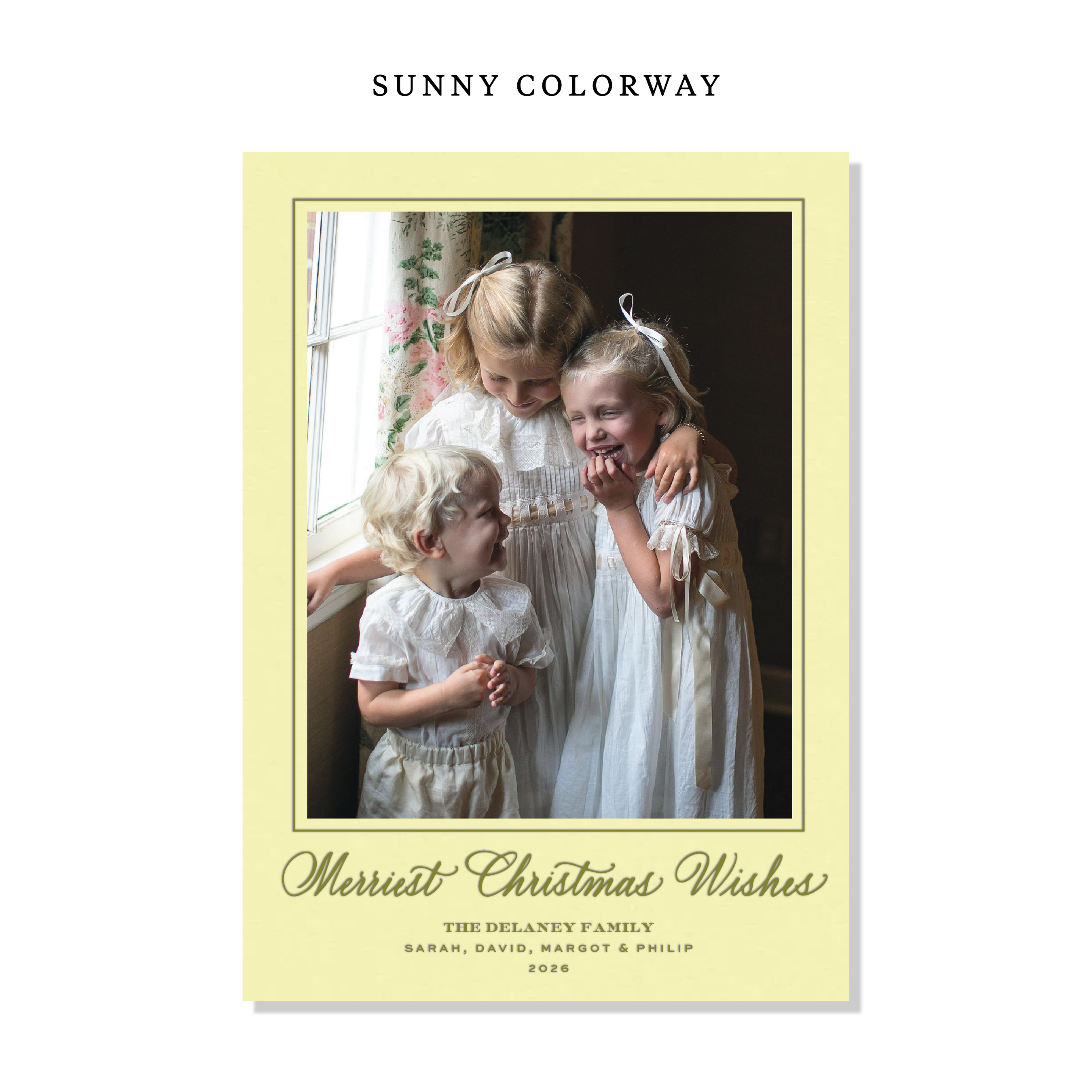 Goodwin Letterpress Holiday Card, Large (Colored Paper)
