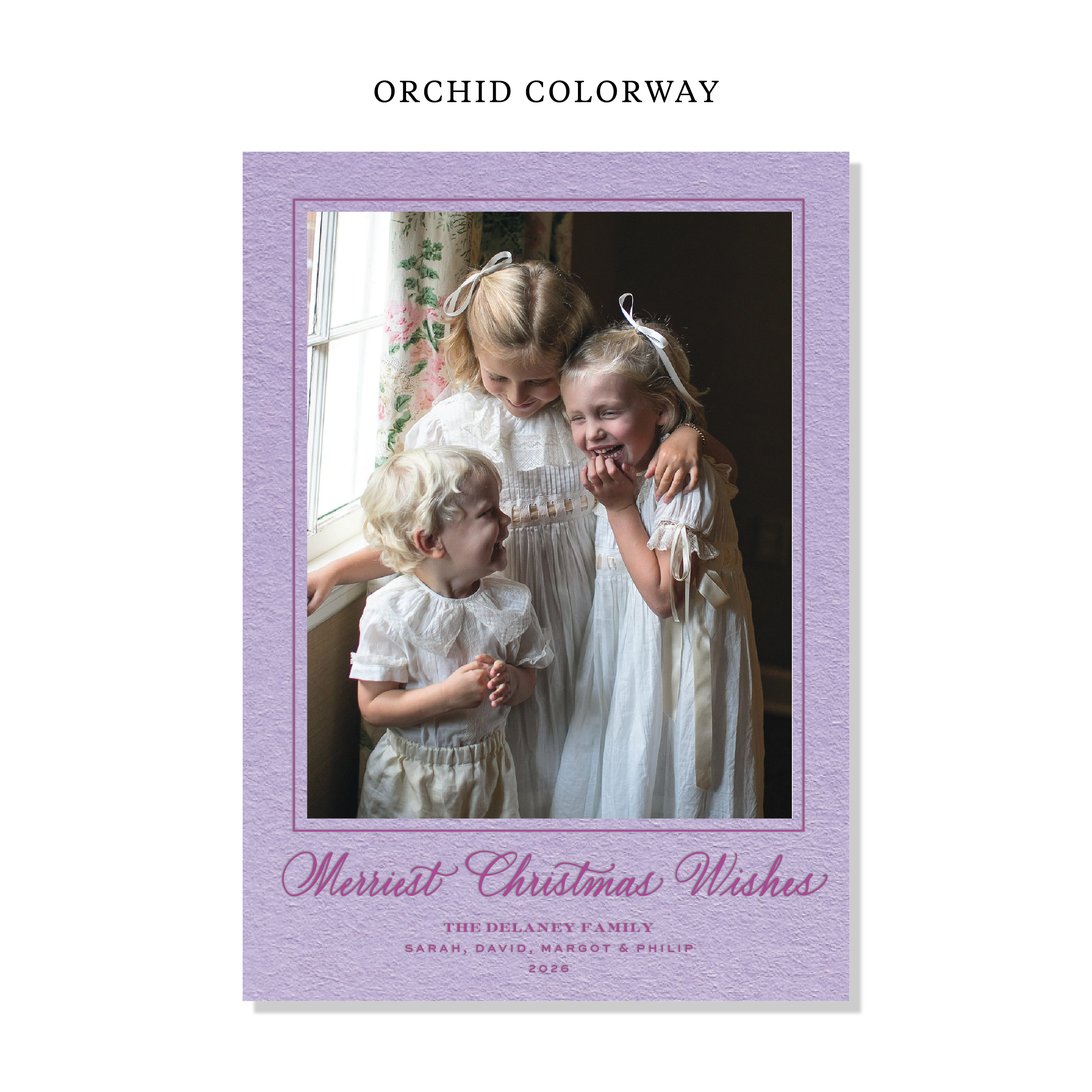 Goodwin Letterpress Holiday Card, Large (Colored Paper)