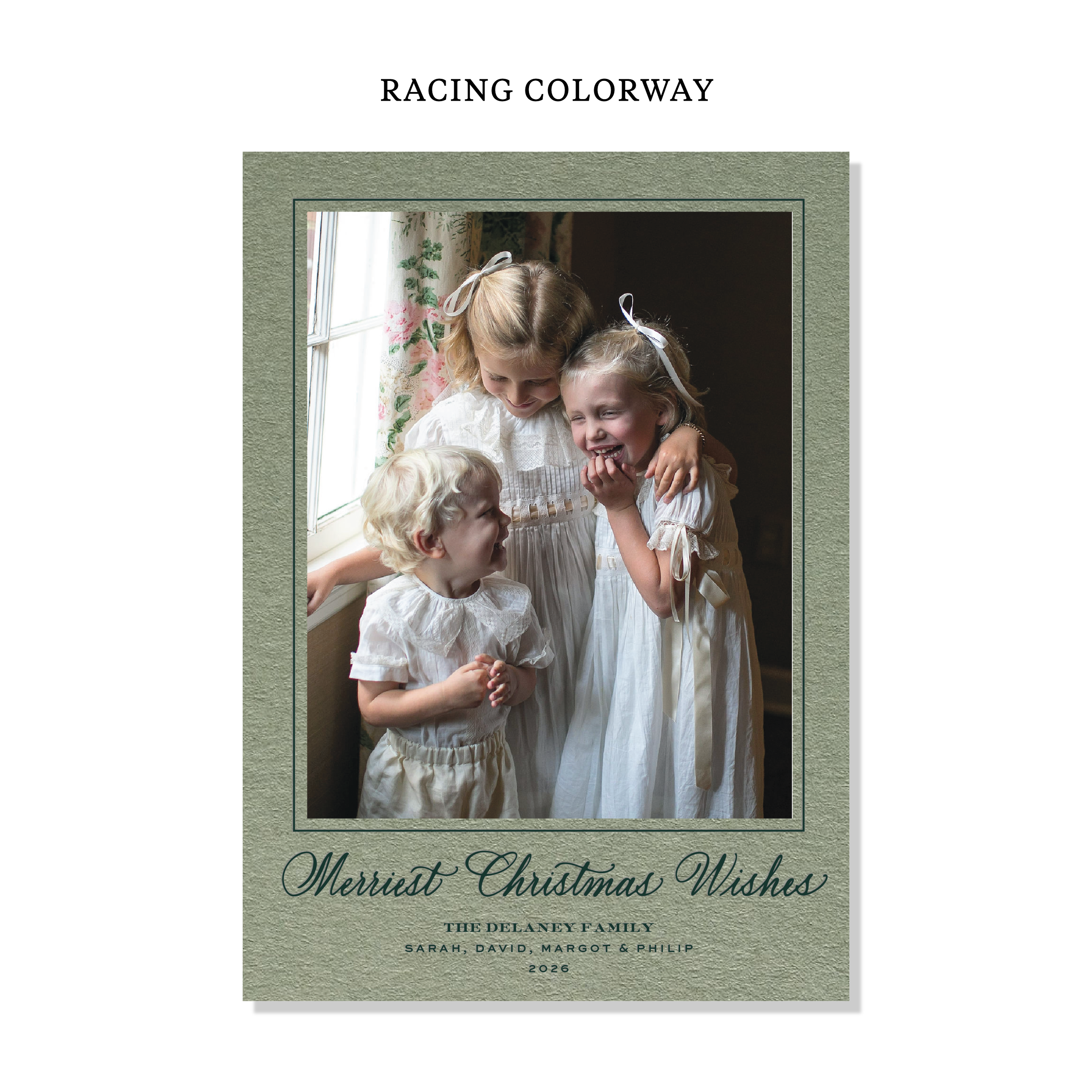 Goodwin Letterpress Holiday Card, Large (Colored Paper)