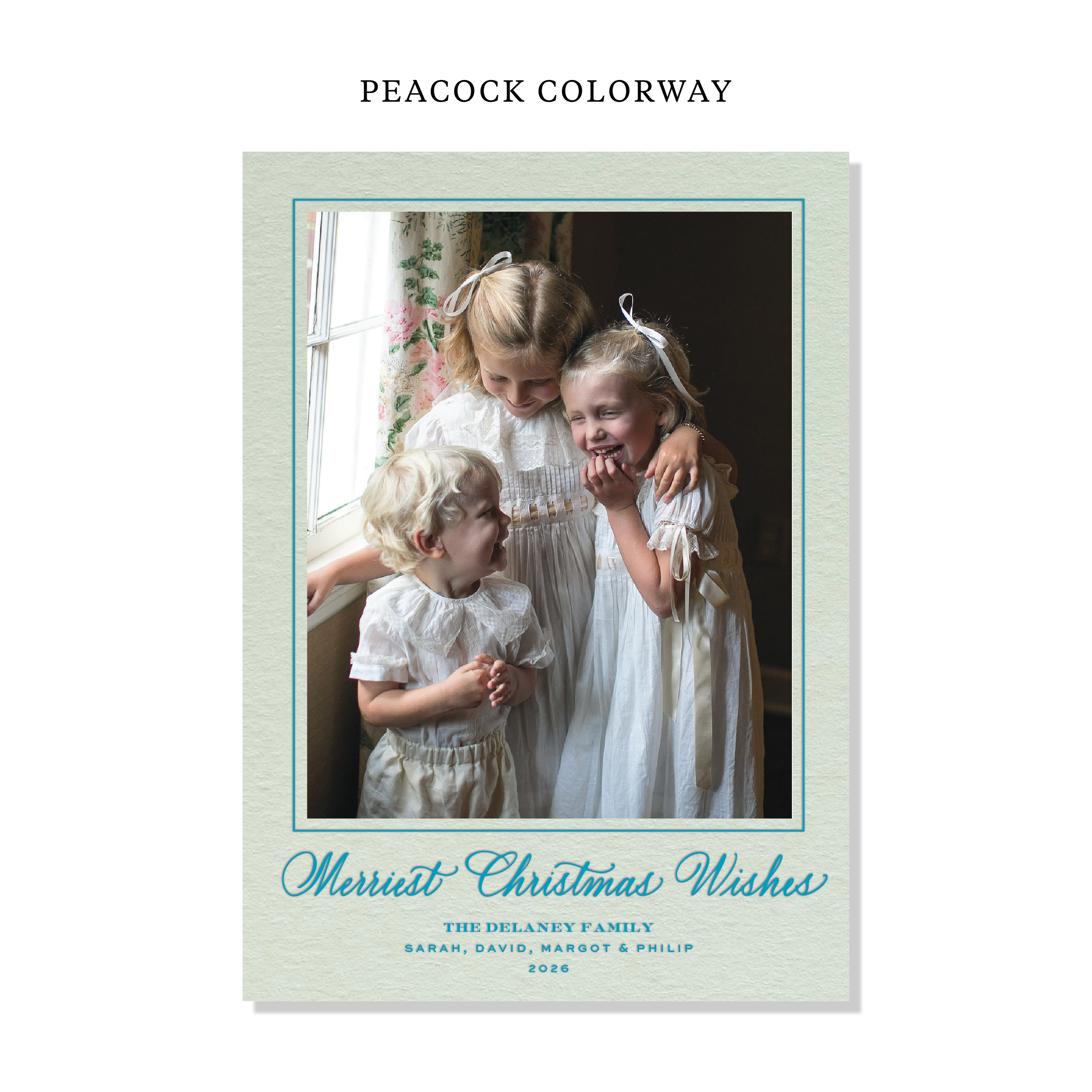 Goodwin Letterpress Holiday Card, Large (Colored Paper)