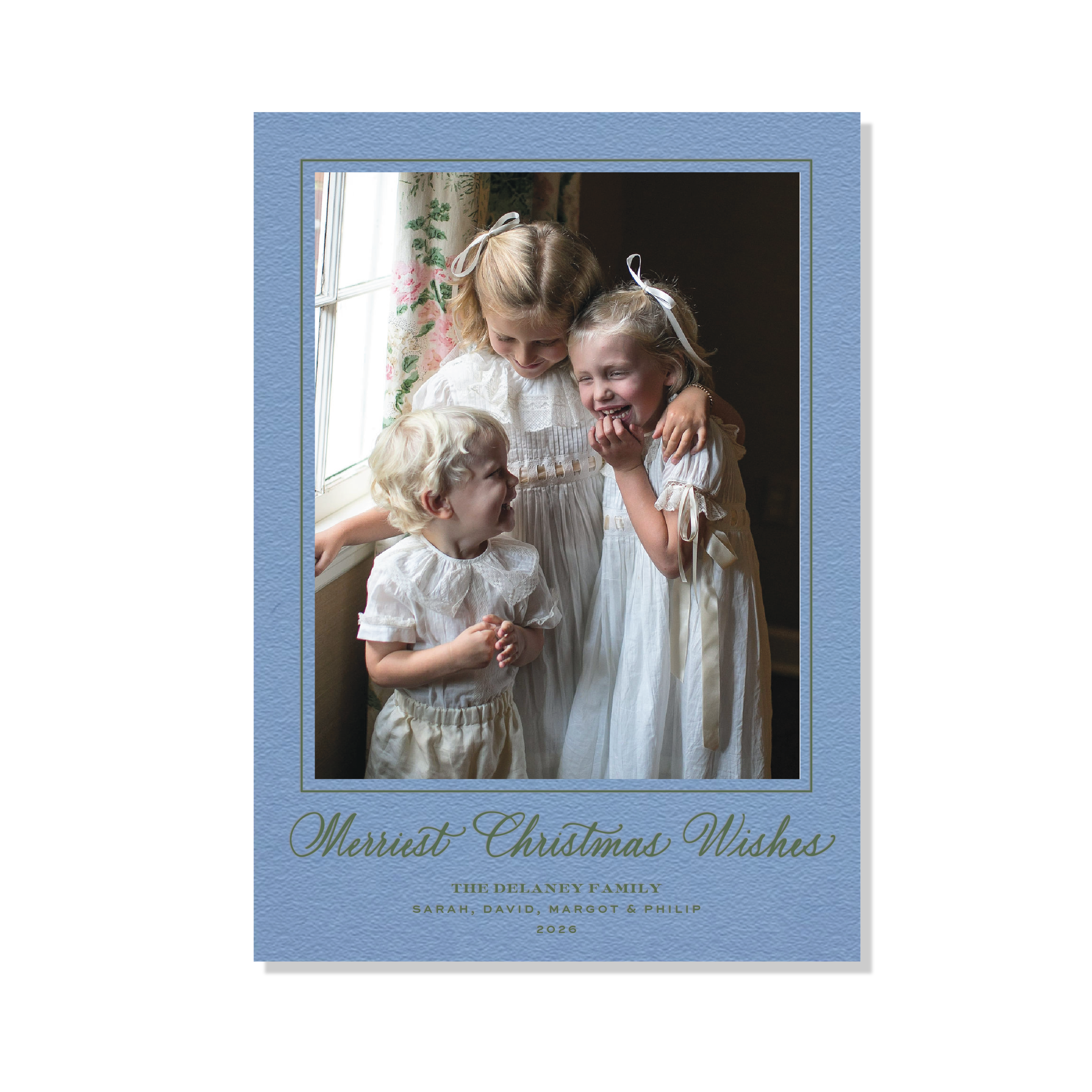 Goodwin Letterpress Holiday Card, Large (Colored Paper)