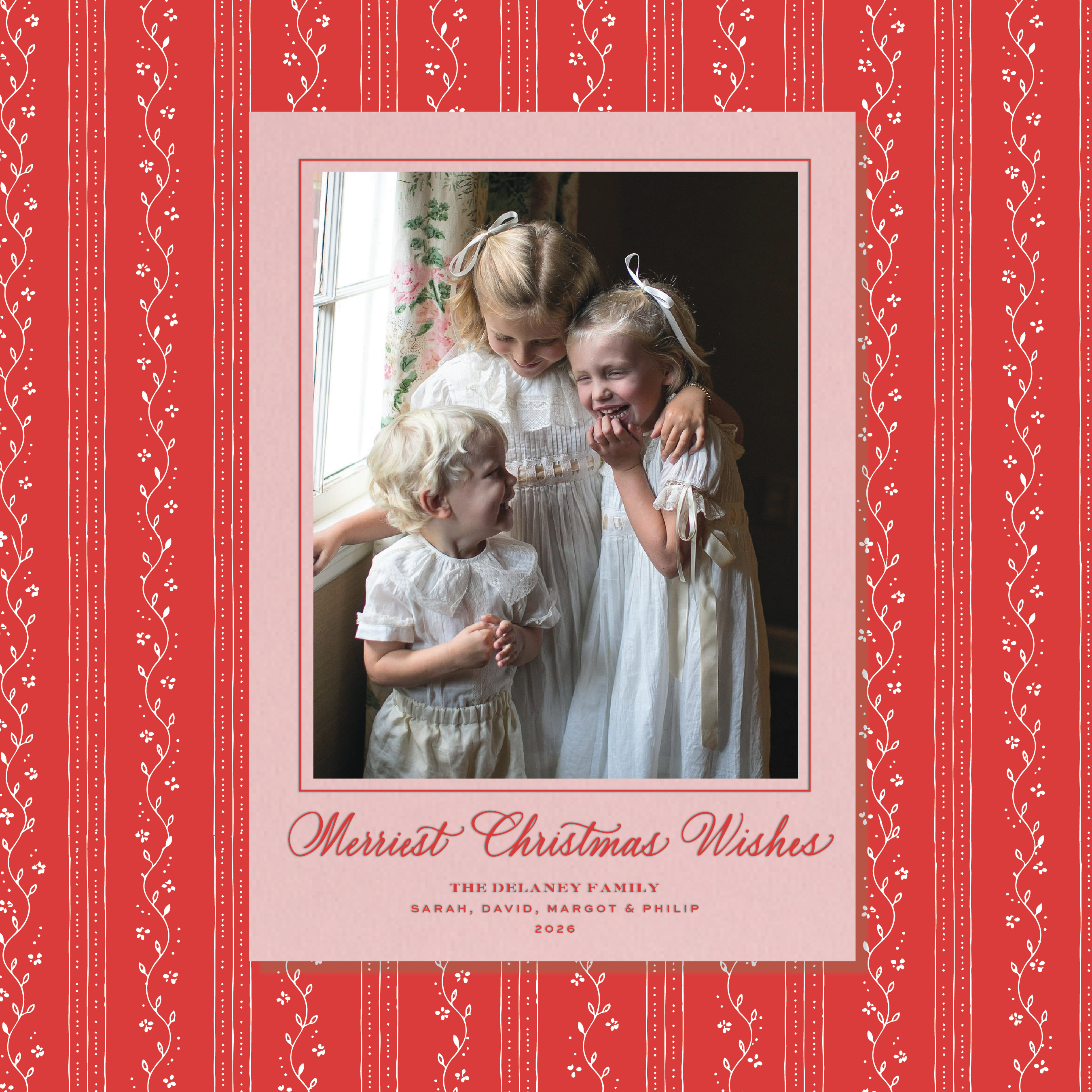 Goodwin Letterpress Holiday Card, Large (Colored Paper)