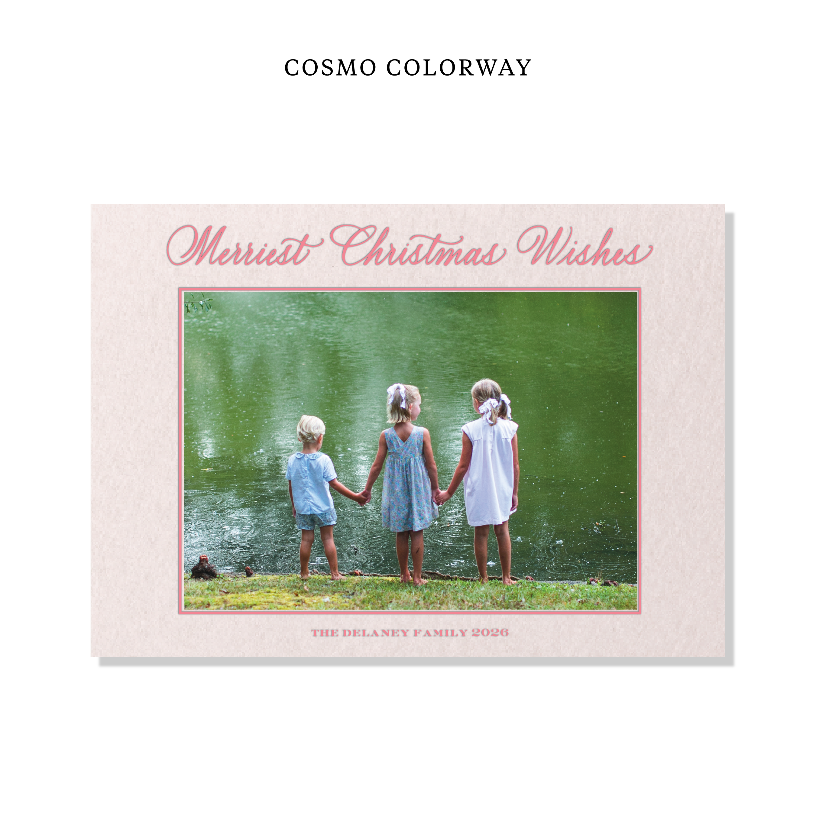 Goodwin II Letterpress Holiday Card, Large (Colored Paper)