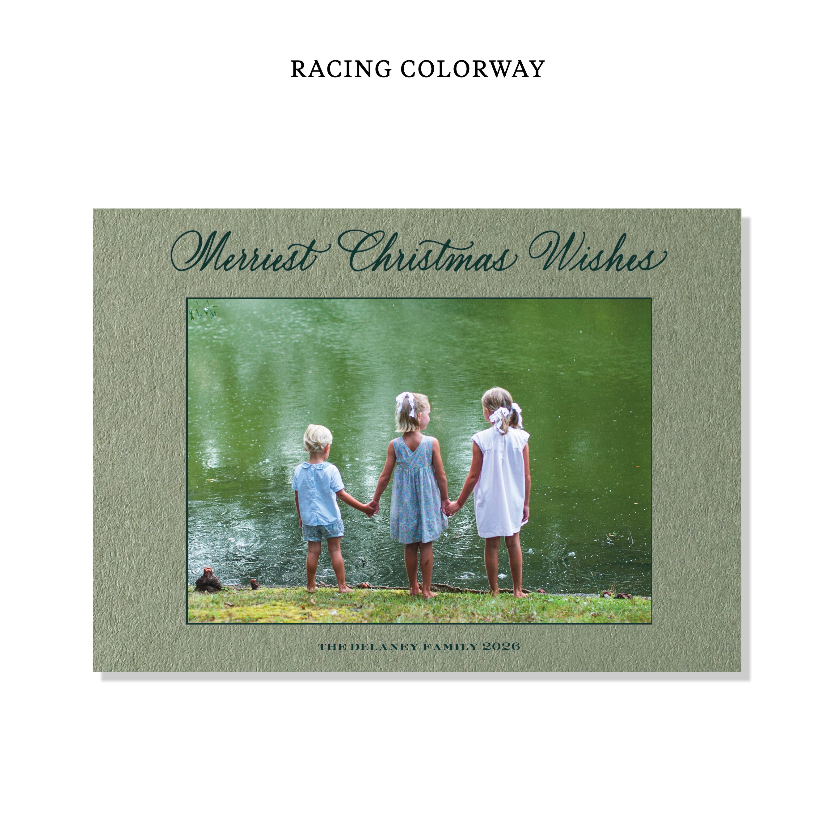 Goodwin II Letterpress Holiday Card, Large (Colored Paper)