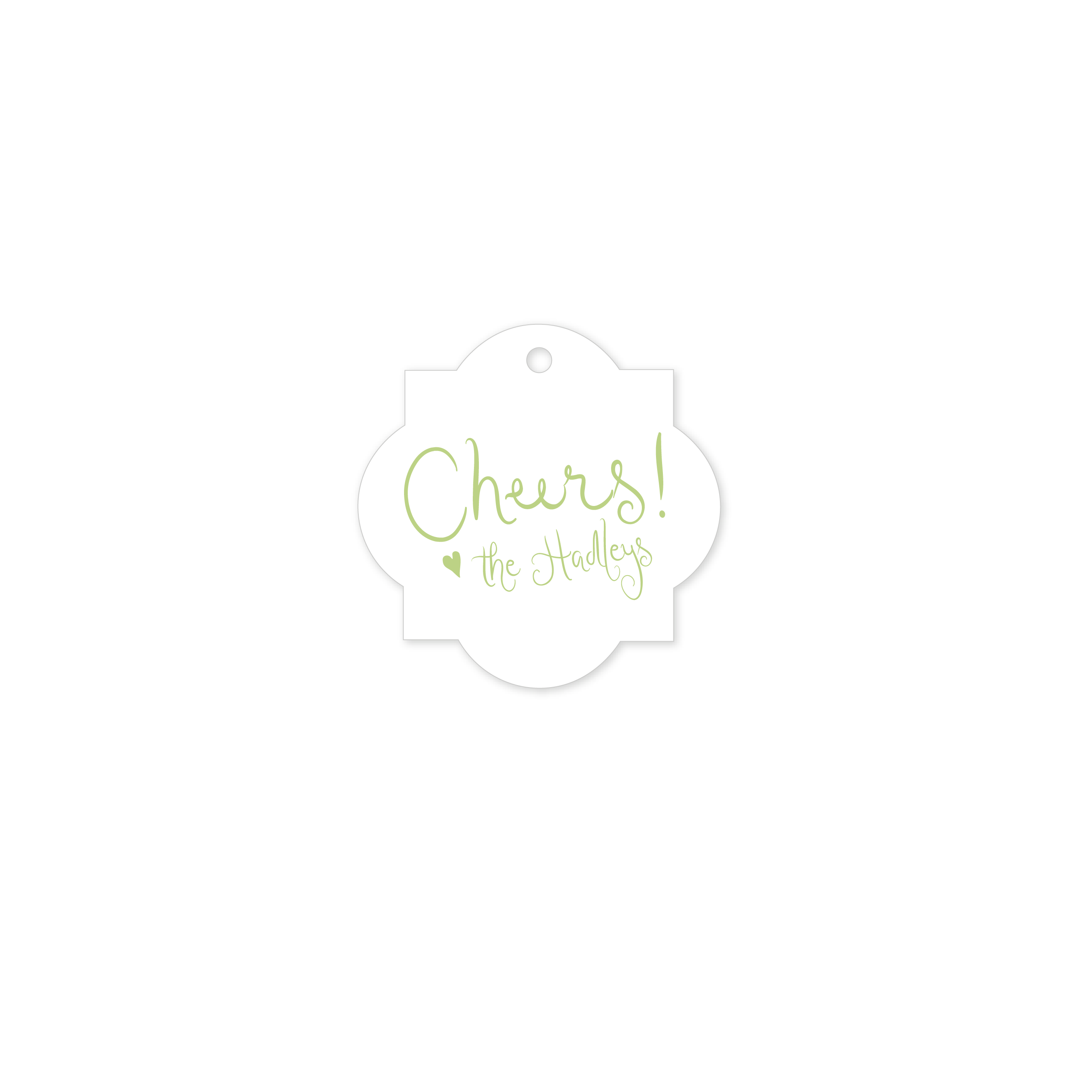 Hadley Tile Letterpress Holiday Gift Tag
