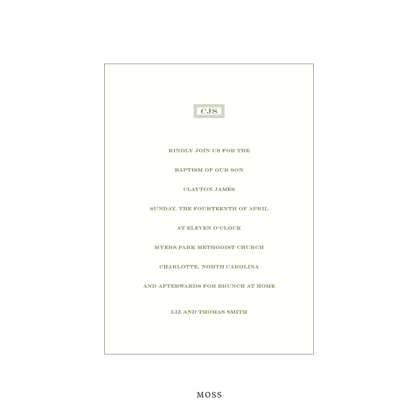 Hampstead Religious Celebration Invitation