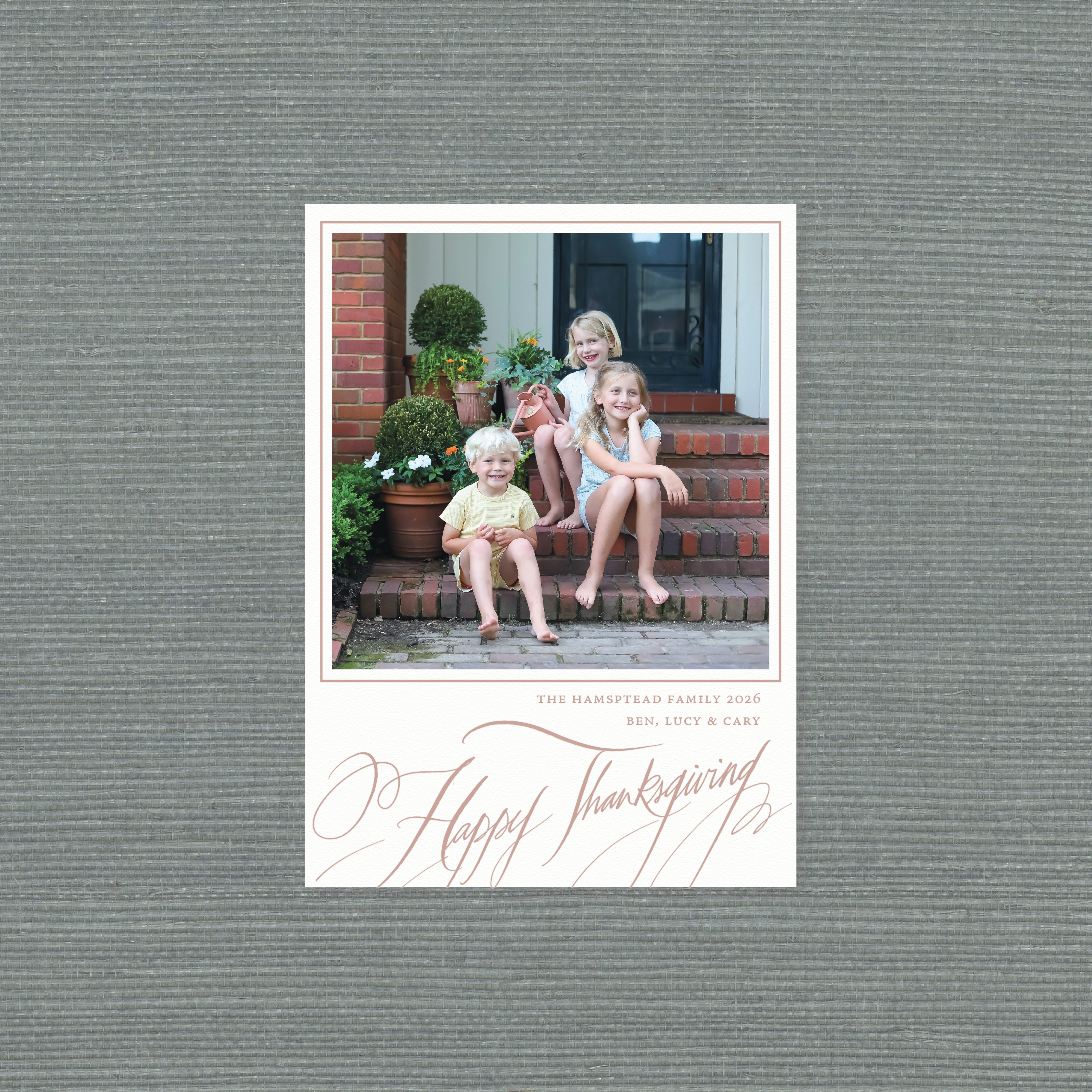 Hampton Letterpress Holiday Card, Medium