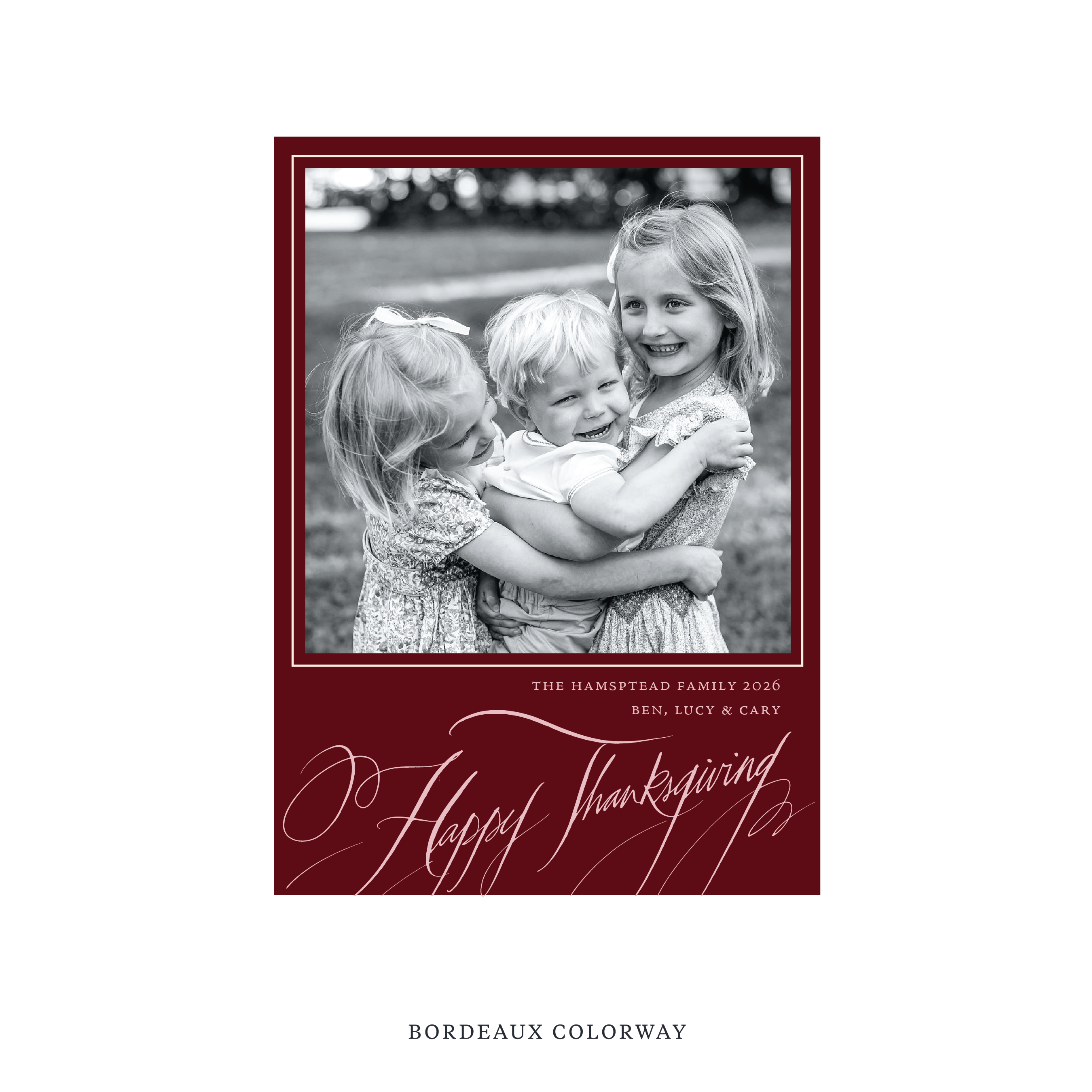Hampton Classic Printed Holiday Card, Medium